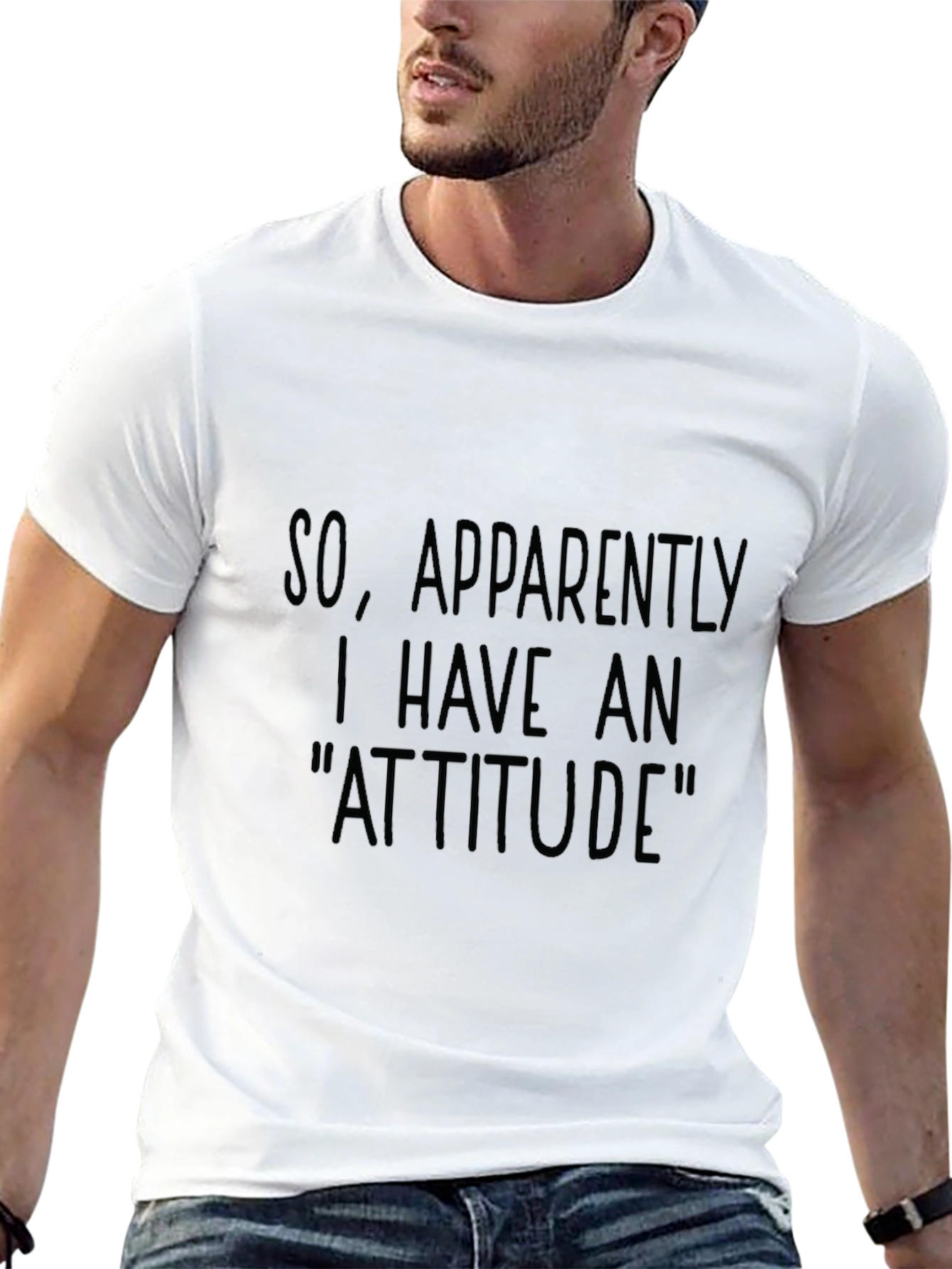 Funny Attitude Graphic Tee - Unisex Black Cotton T-Shirt