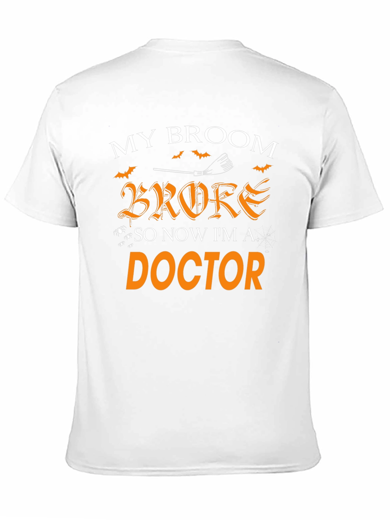 Funny Halloween Doctor T-Shirt - Broken Broom