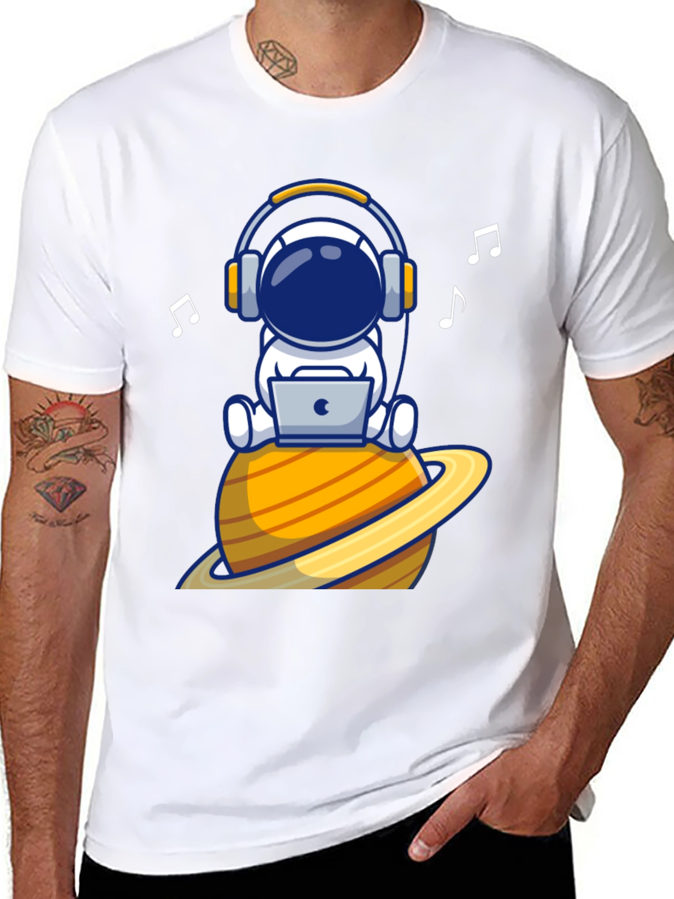 Astronaut DJ Graphic Tee - Space Tunes T-Shirt