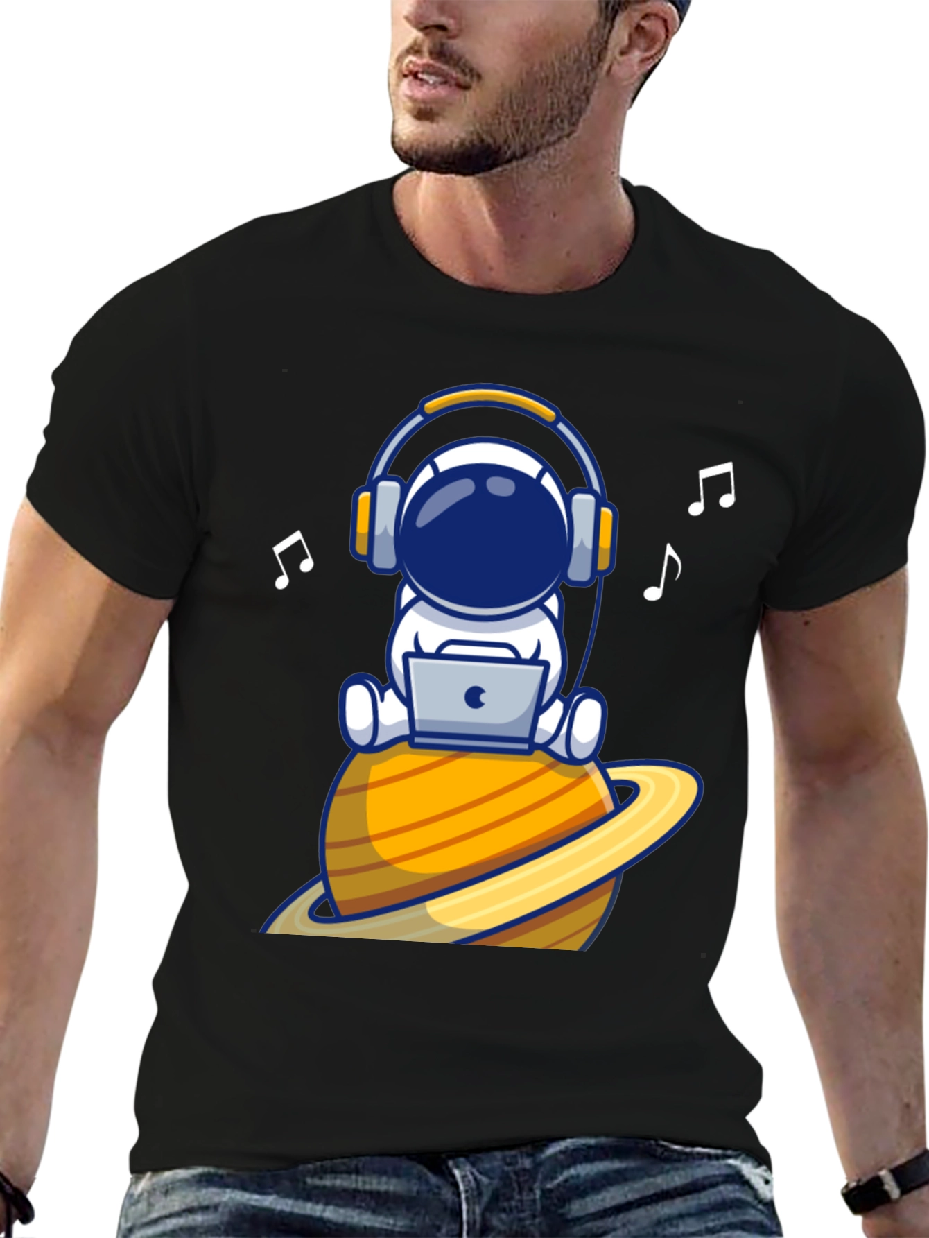 Astronaut DJ Graphic Tee - Space Tunes T-Shirt
