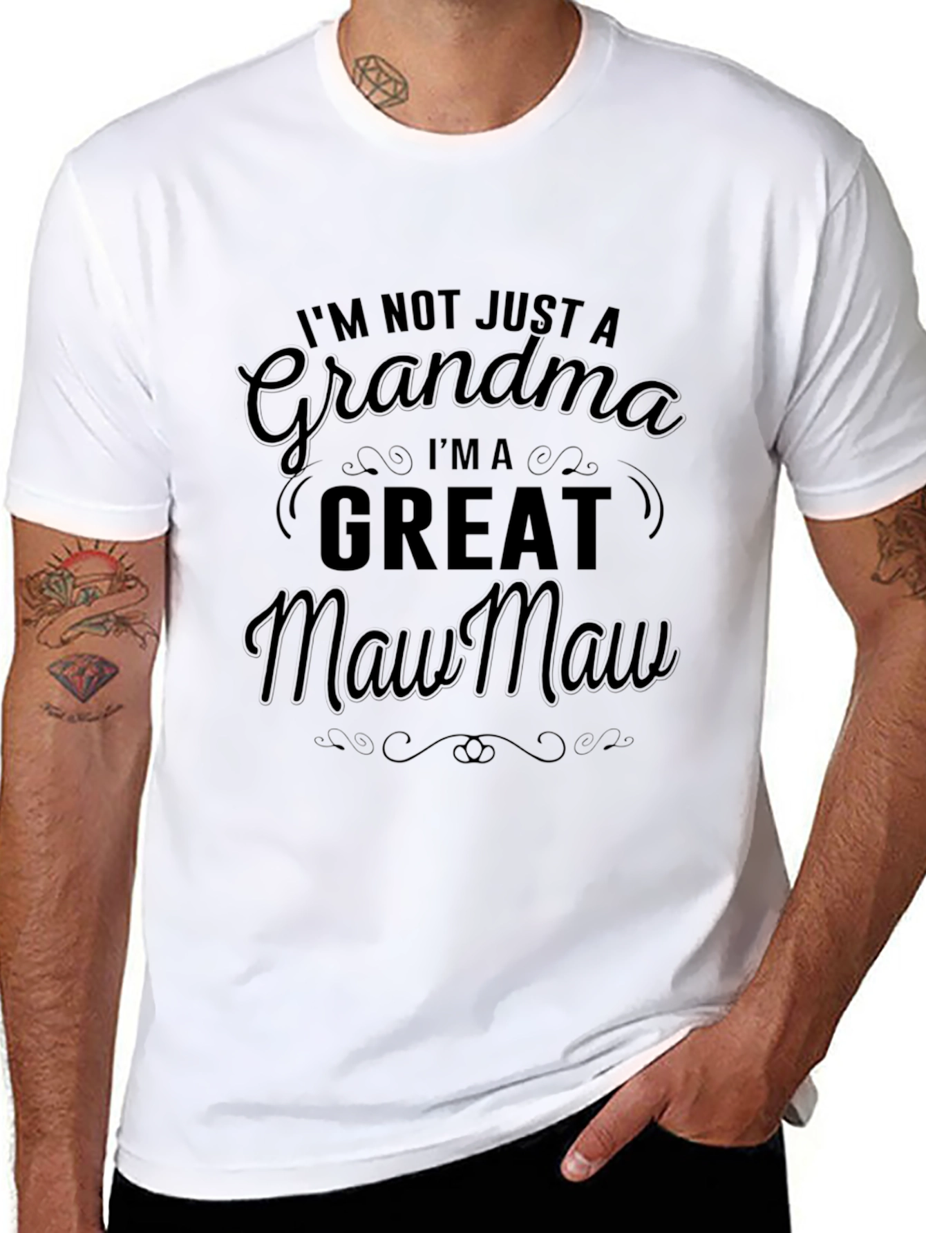Grandma Maw Maw Black T-Shirt