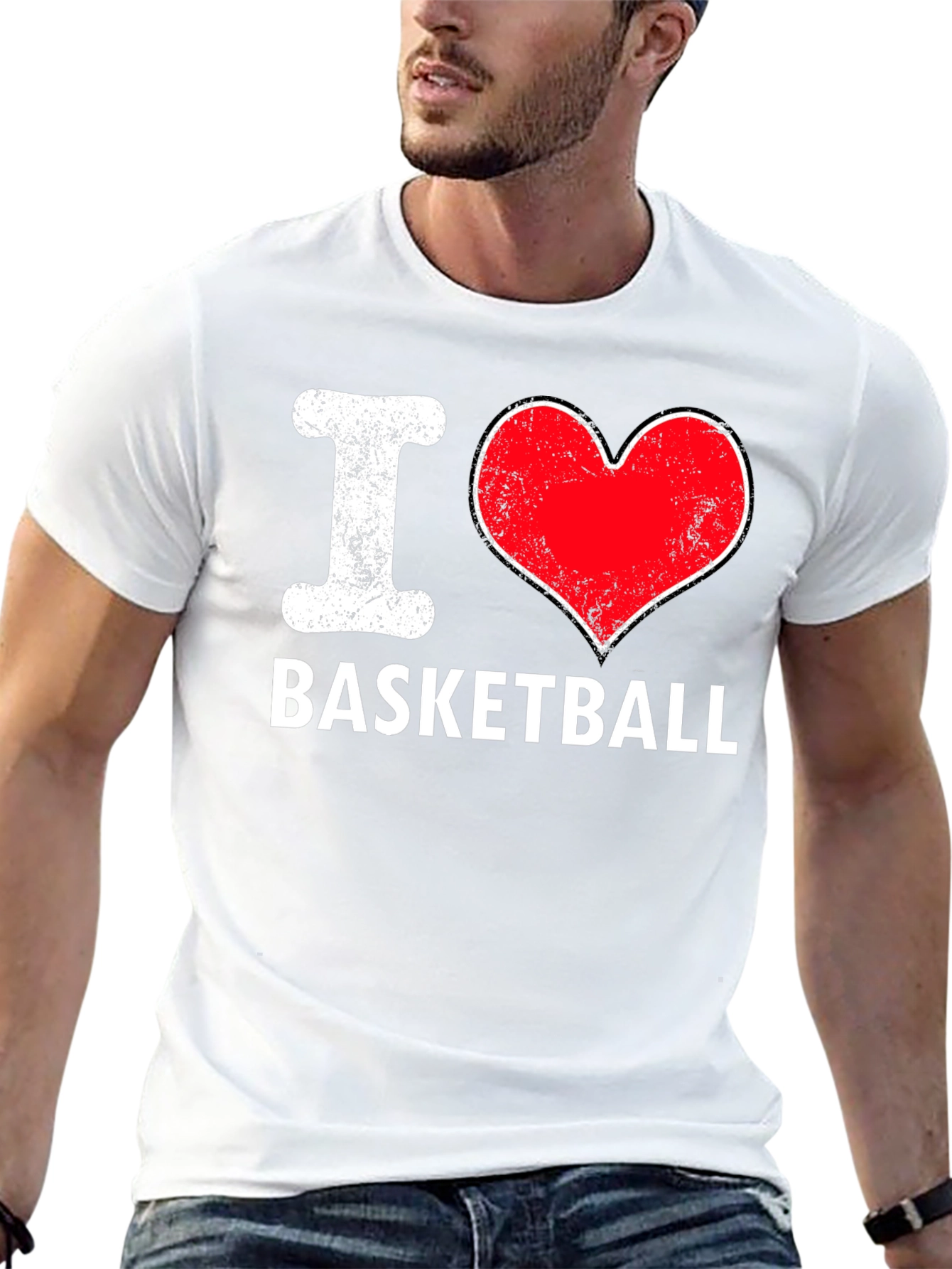 I Love Basketball T-Shirt - Classic Design