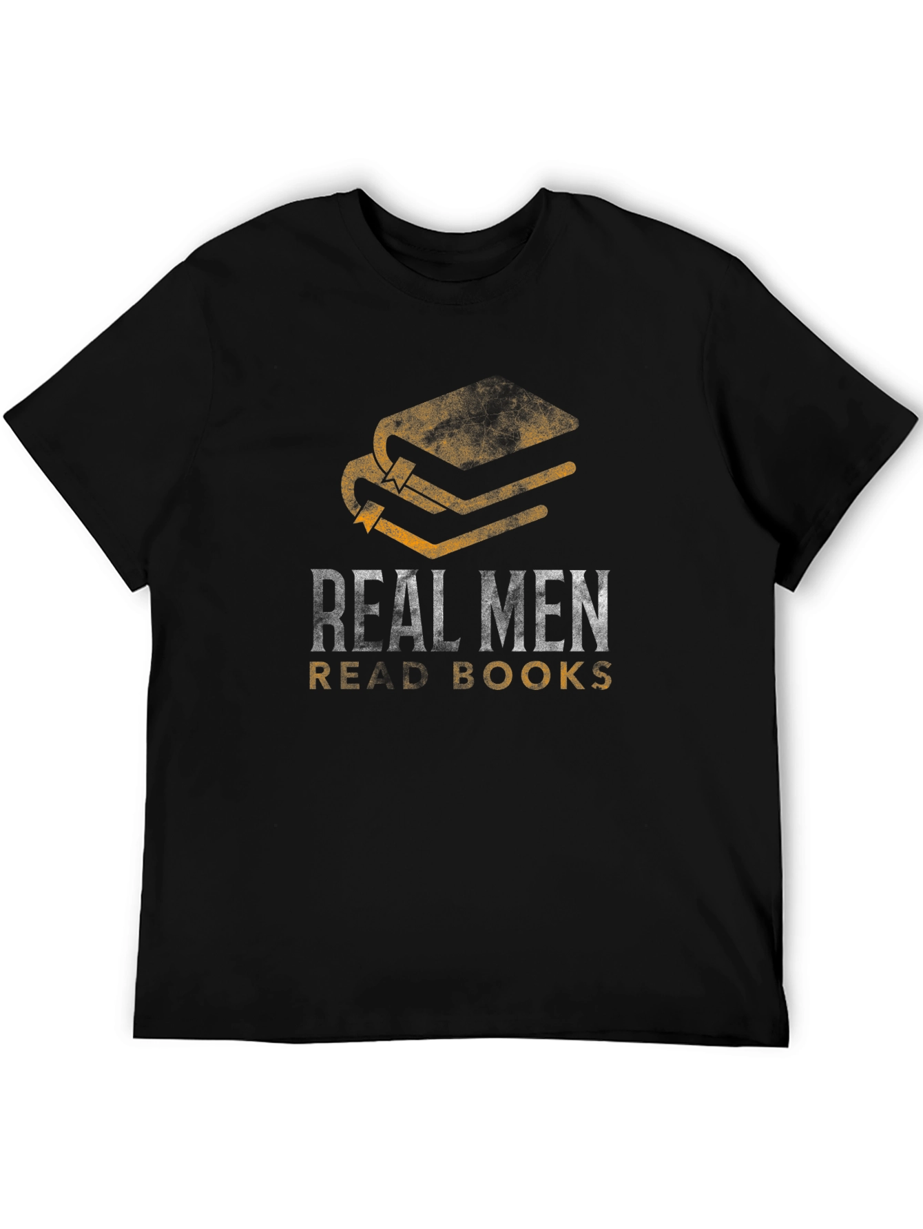Real Men Read Books Graphic Tee - Black Cotton