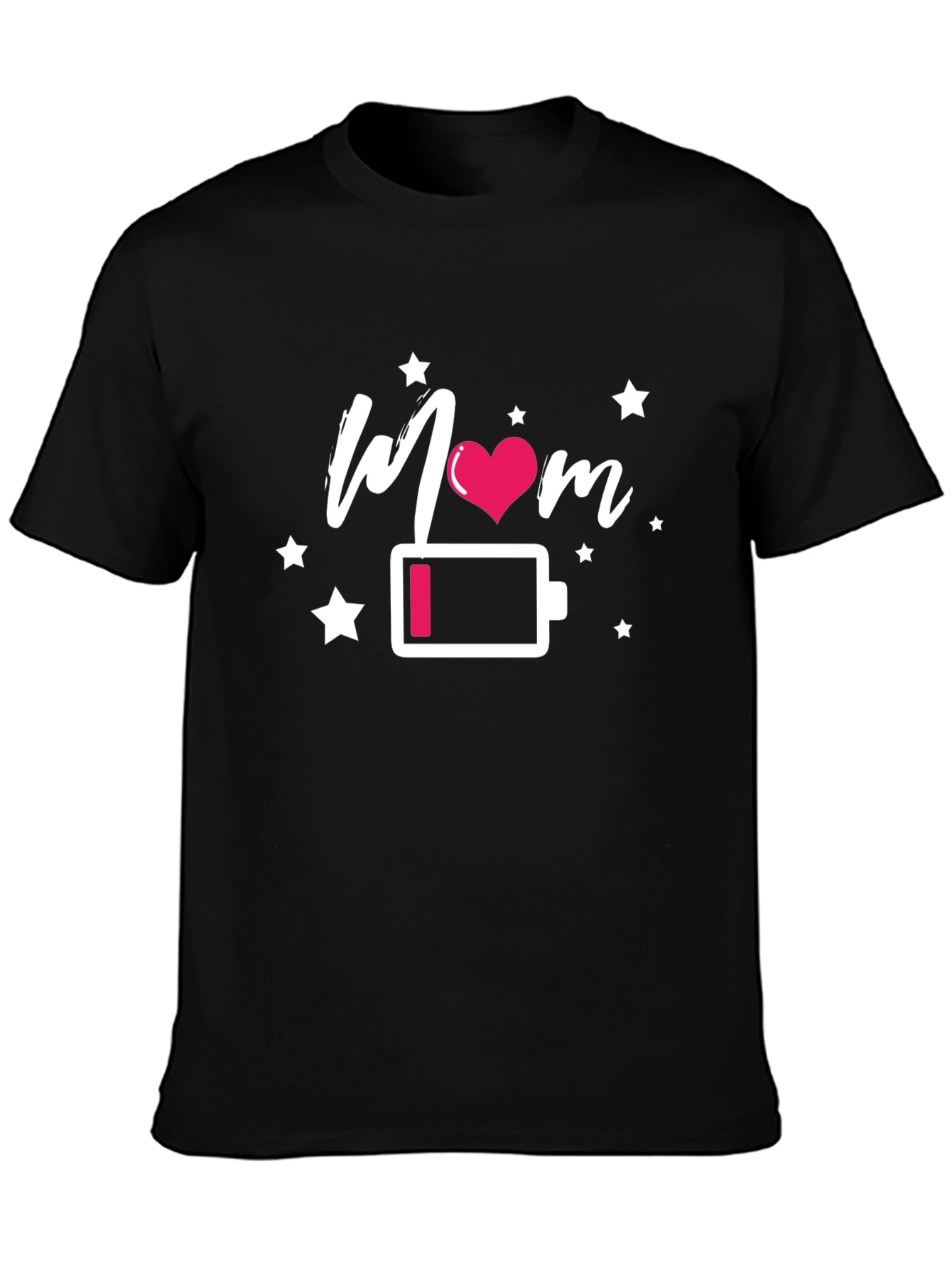 Mom Low Battery T-Shirt - Black