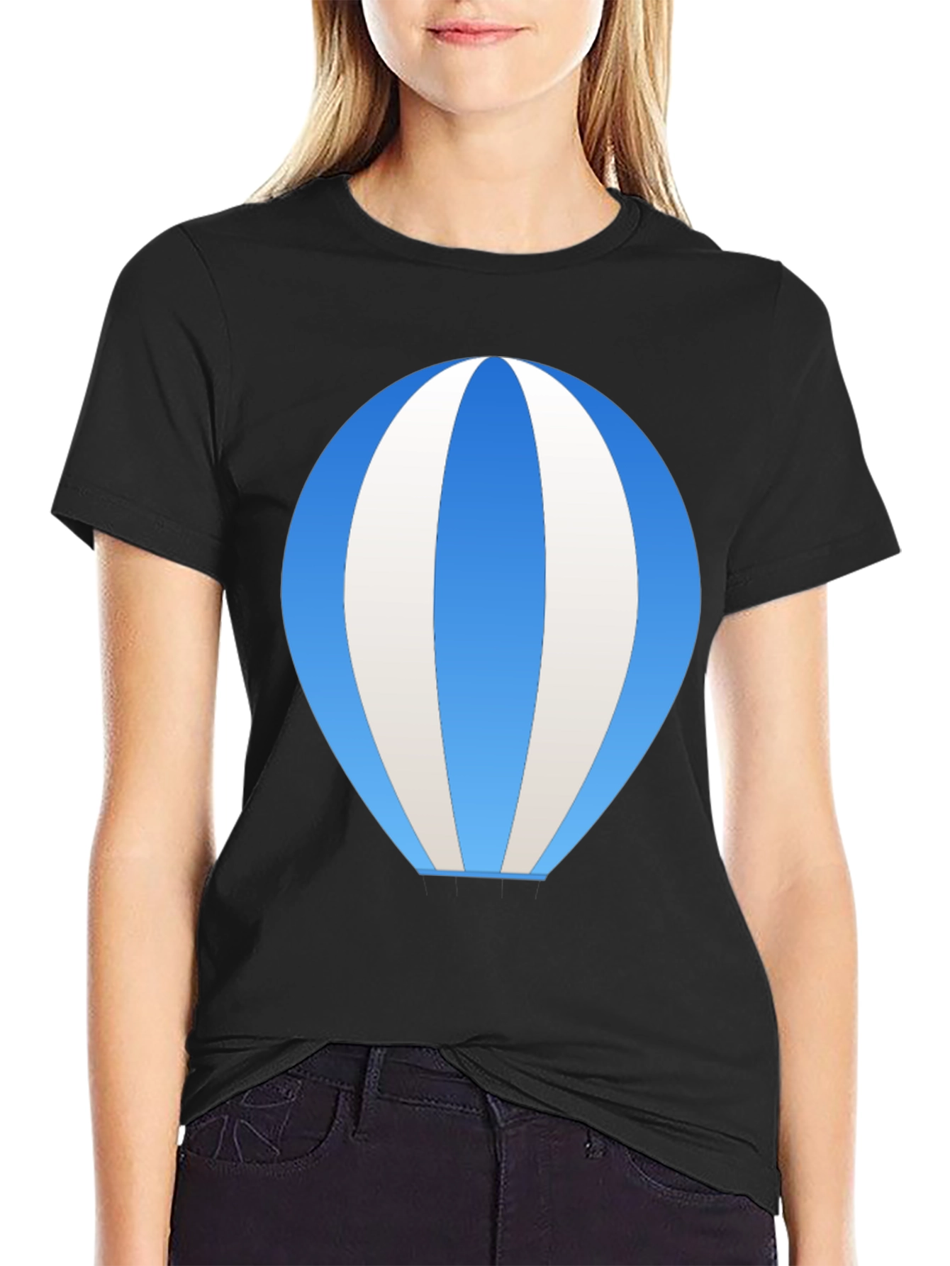 Blue Hot Air Balloon Graphic Tee