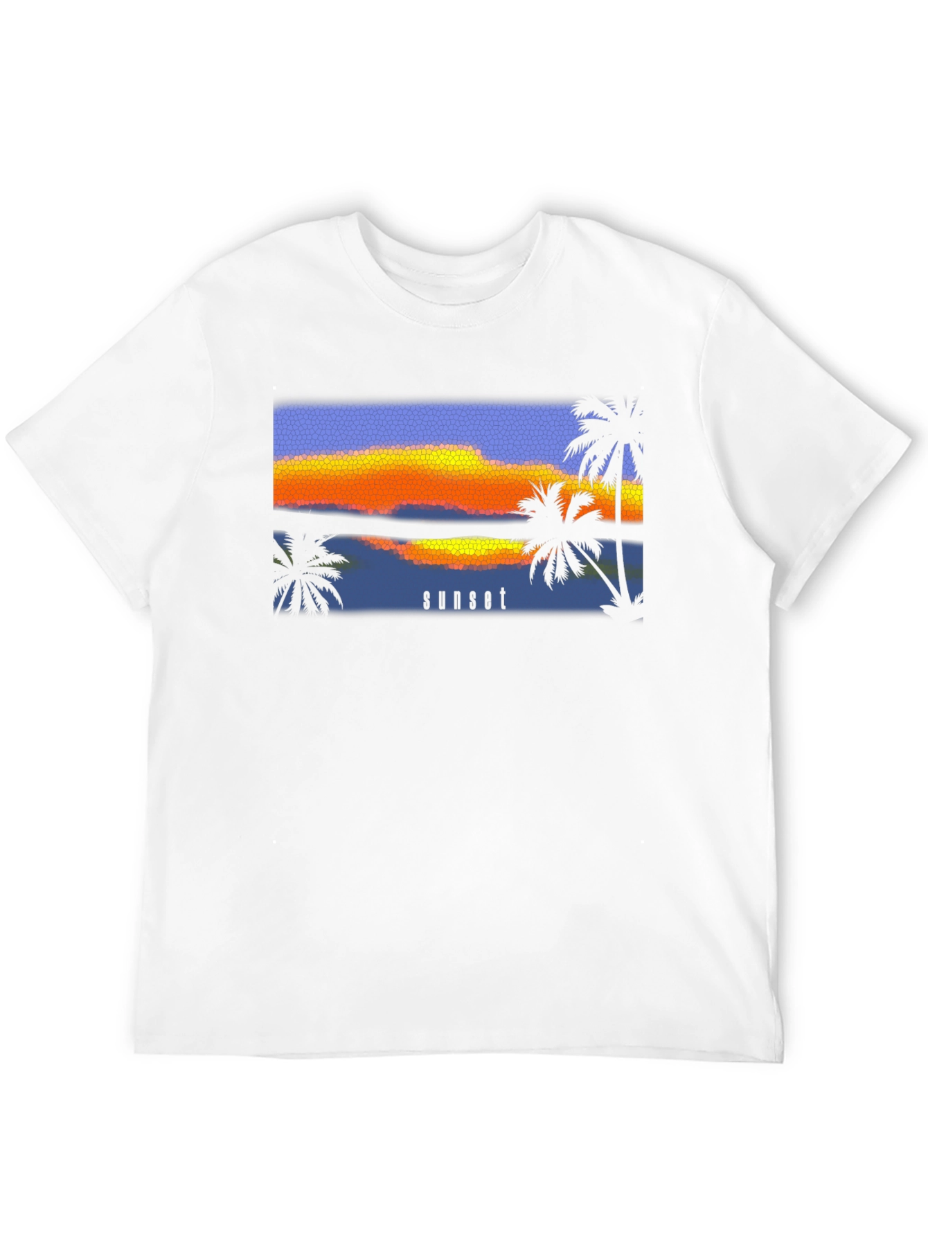 Sunset Palm T-Shirt - Black Graphic Tee