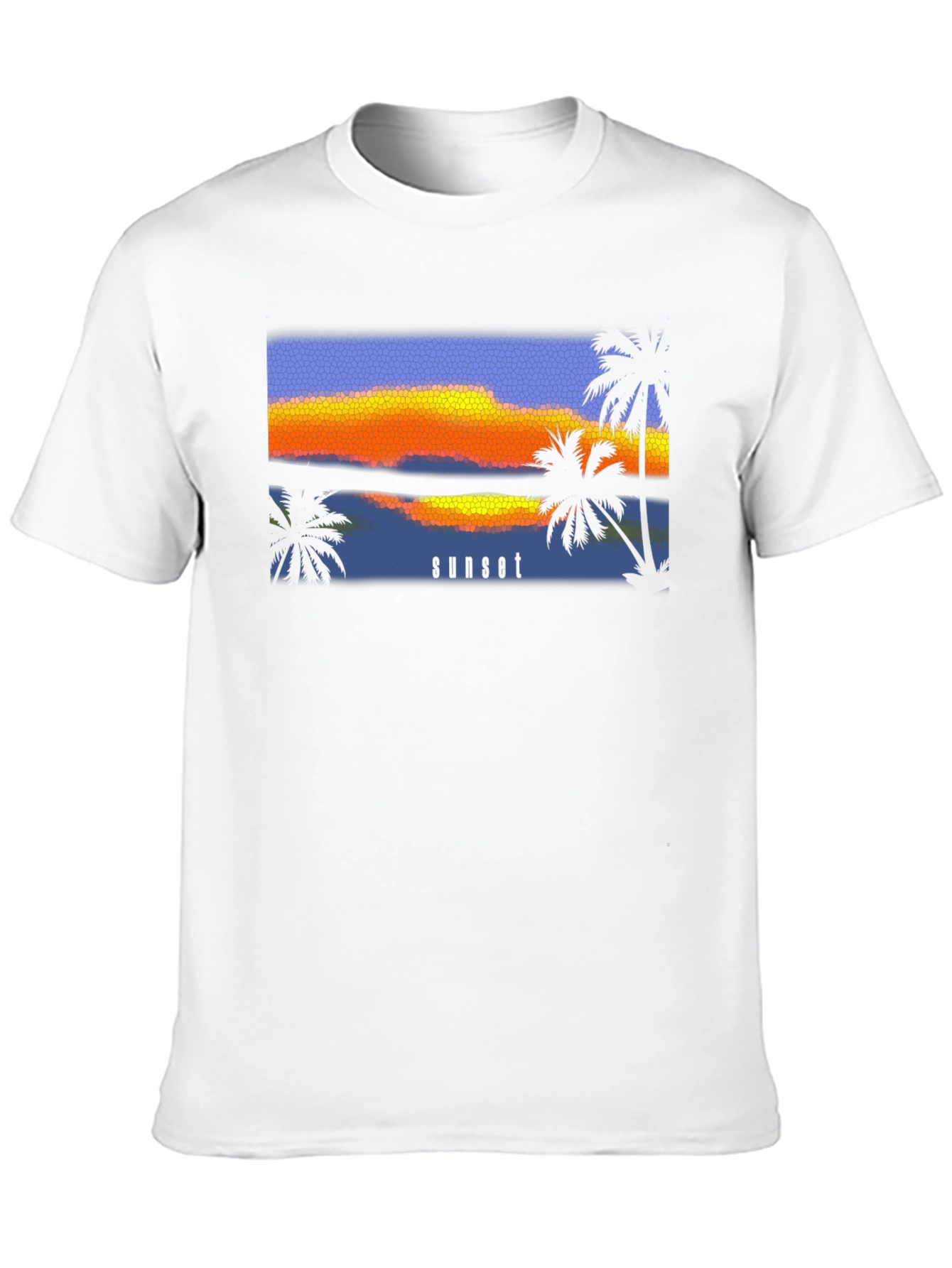 Sunset Palm T-Shirt - Black Graphic Tee