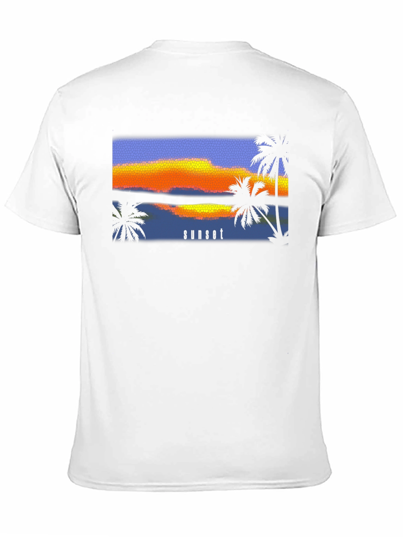 Sunset Palm T-Shirt - Black Graphic Tee