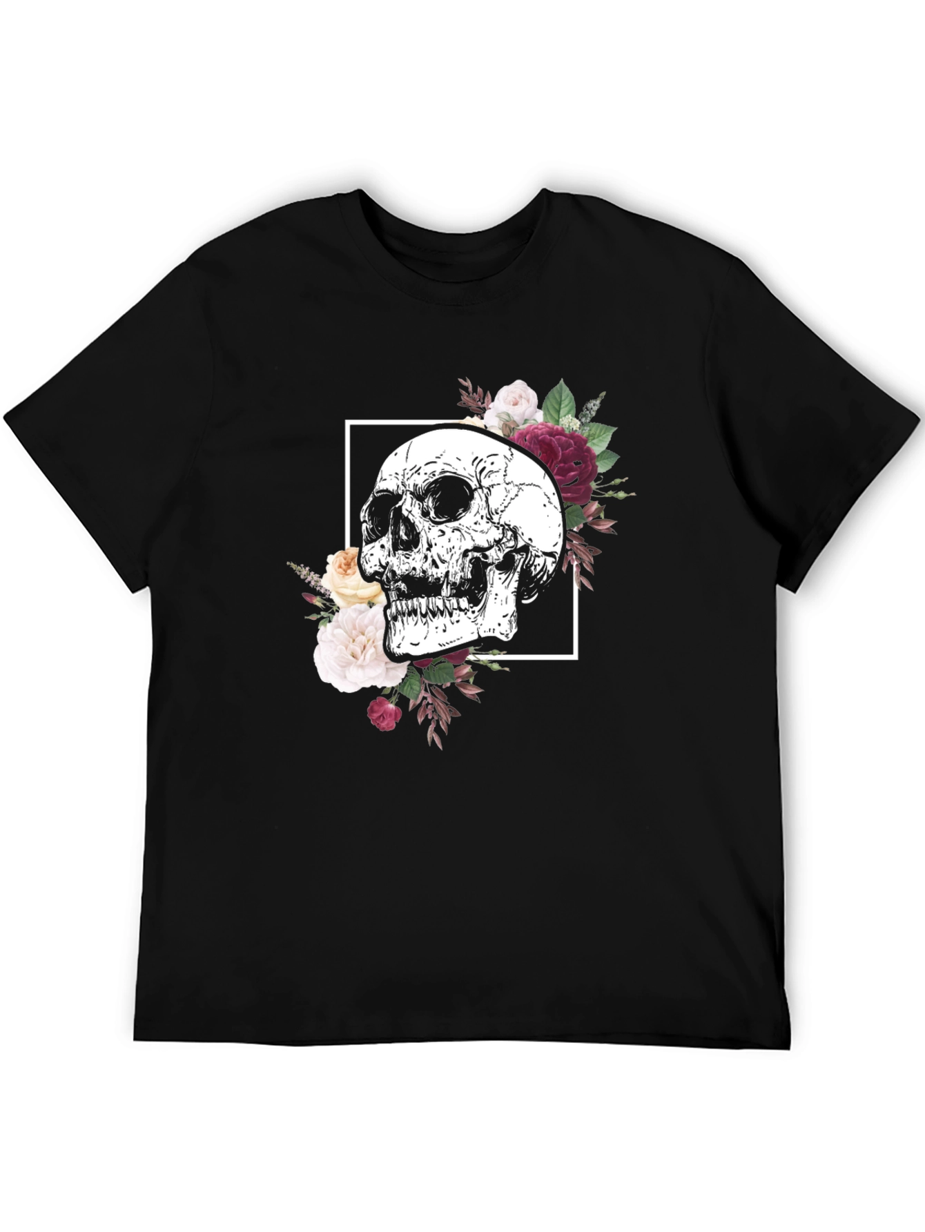 Floral Skull Graphic Tee