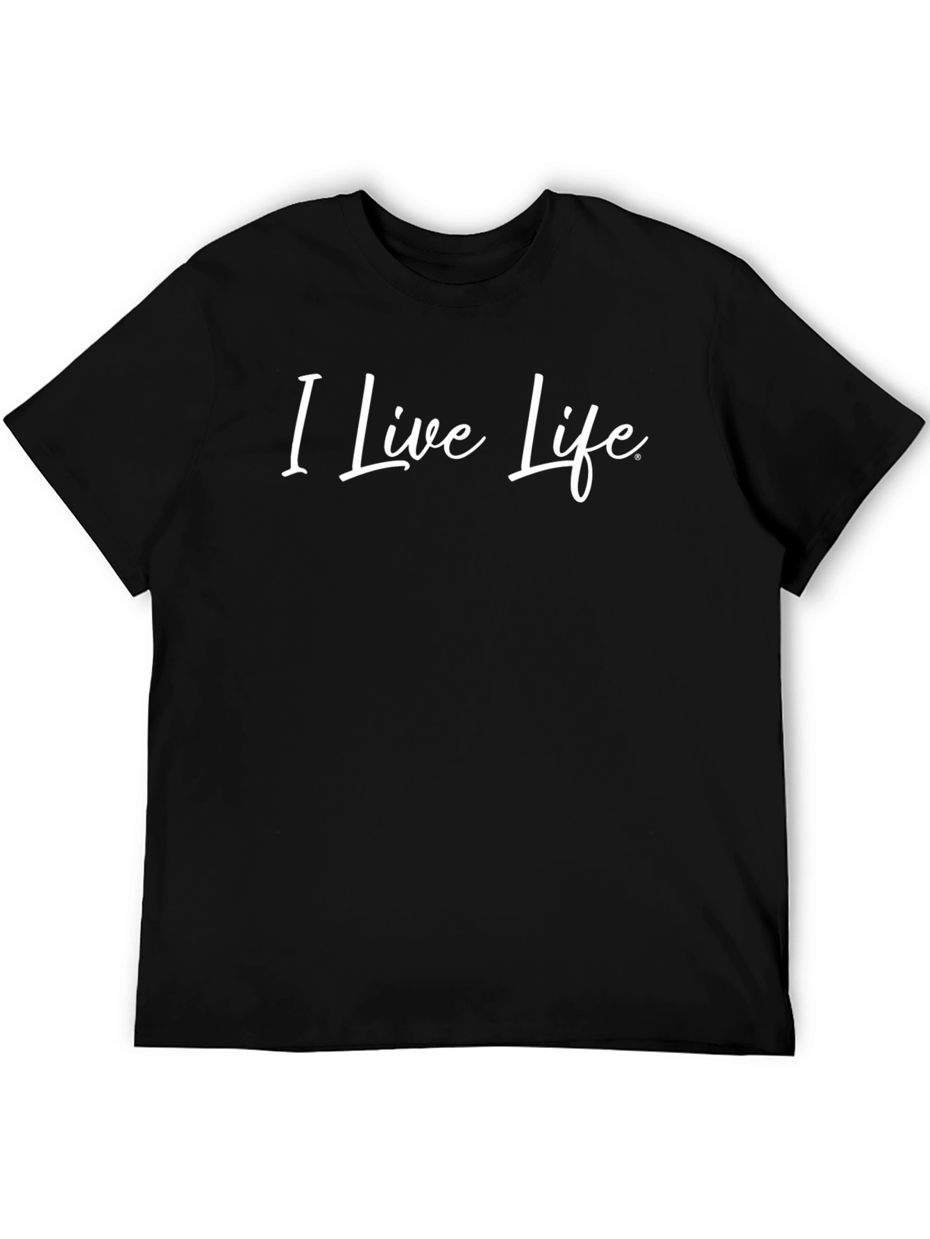I Live Life Black Graphic Tee