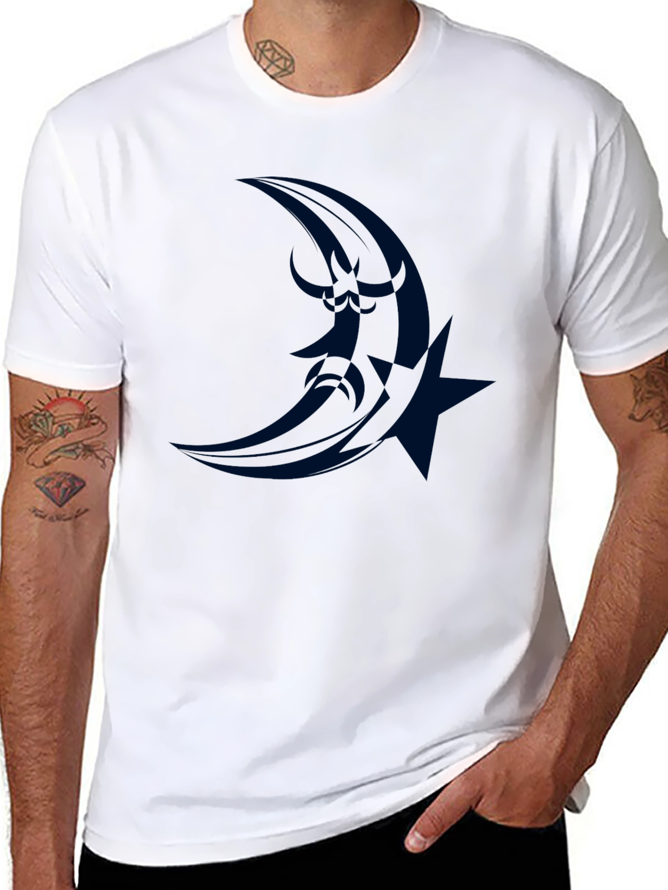 Moon & Star Graphic Tee - Stylish Comfort