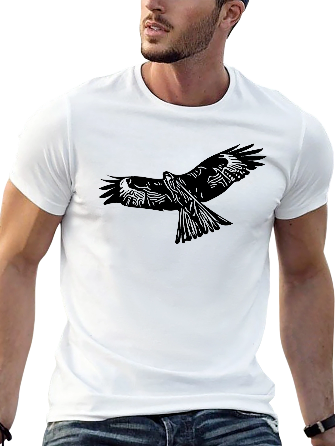 Black Eagle Graphic Tee - Stylish Mens Apparel