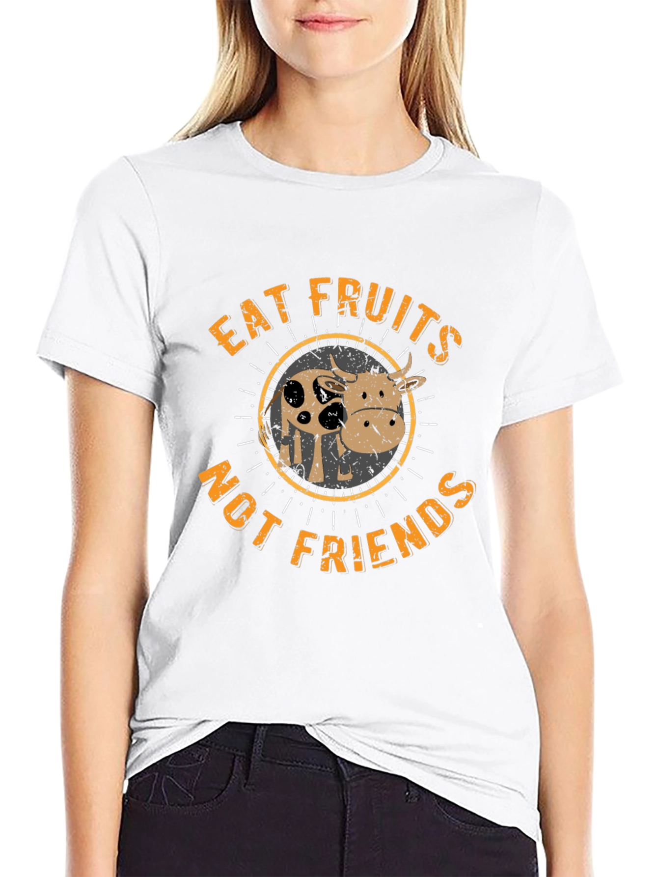 Eat Fruits Not Friends Vegan T-Shirt