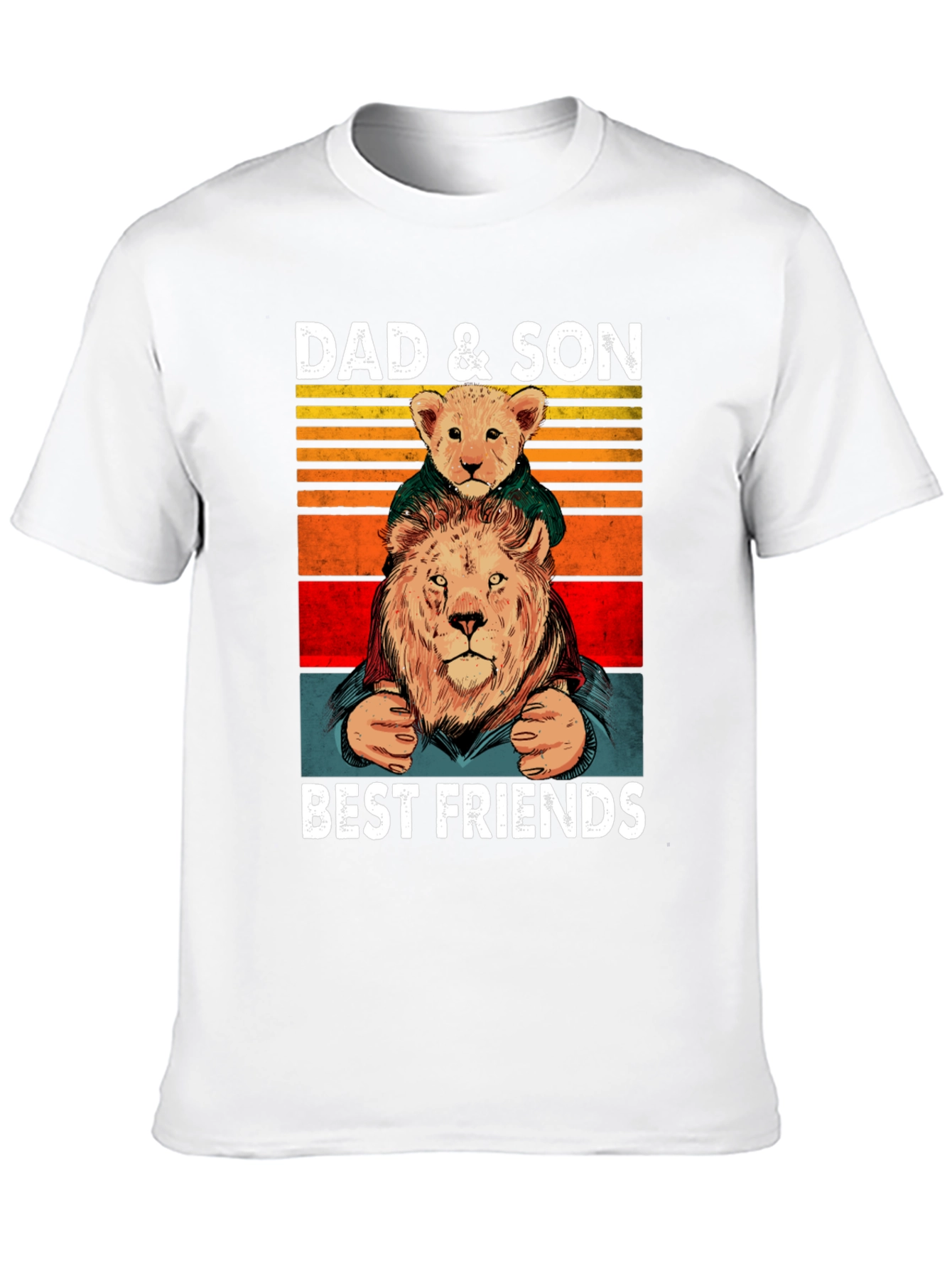 Dad & Son Best Friends Lion Graphic Tee