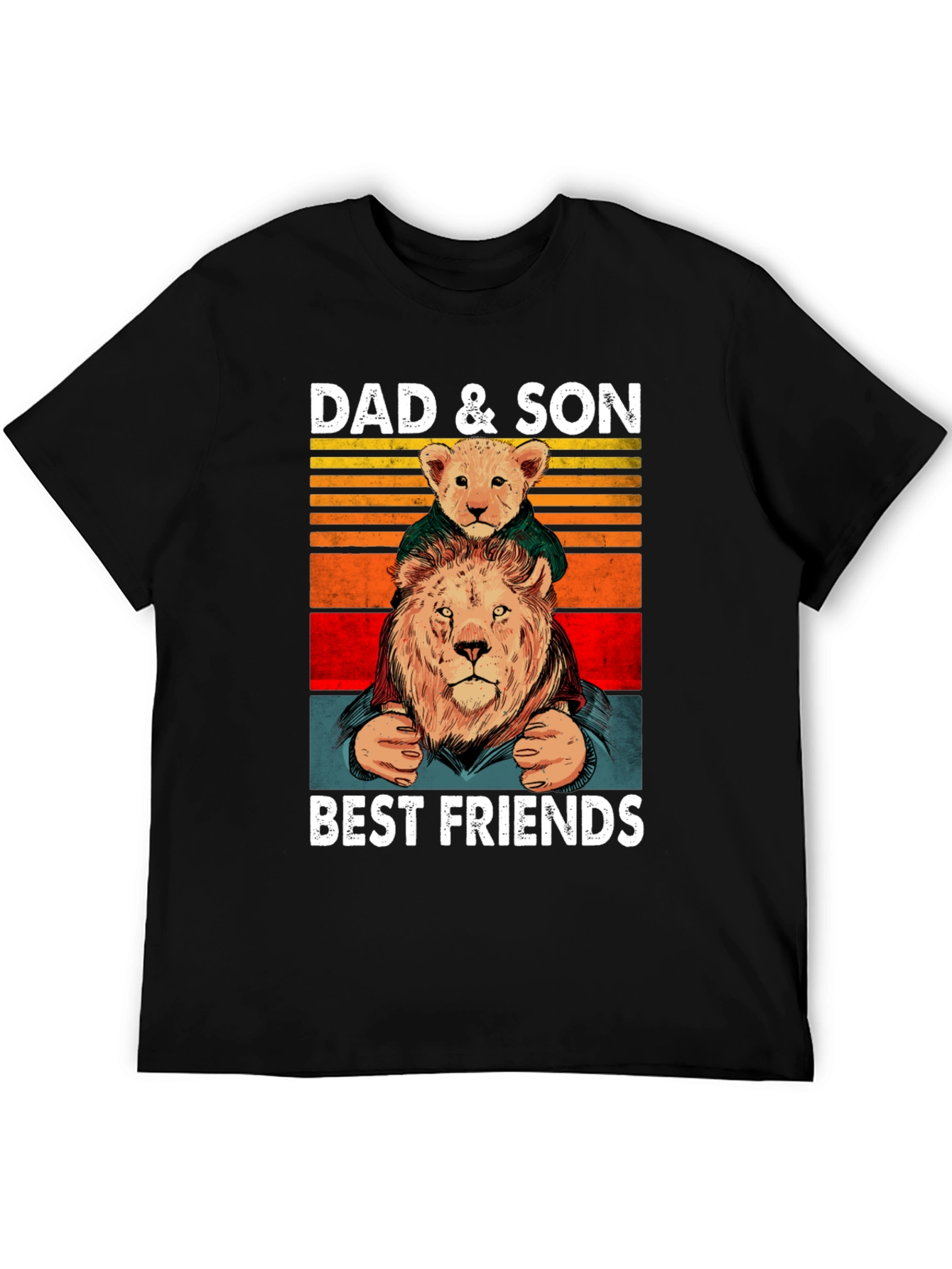 Dad & Son Best Friends Lion Graphic Tee