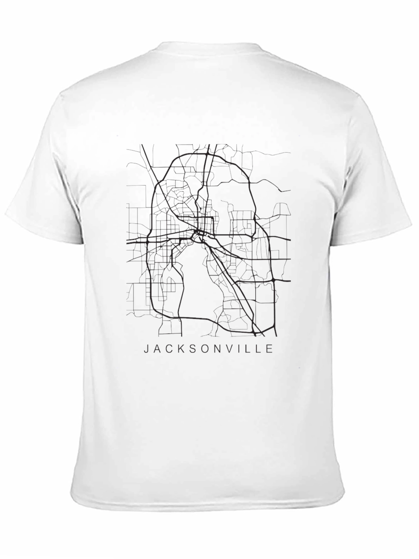 Jacksonville Map T-Shirt - Mens Graphic Tee