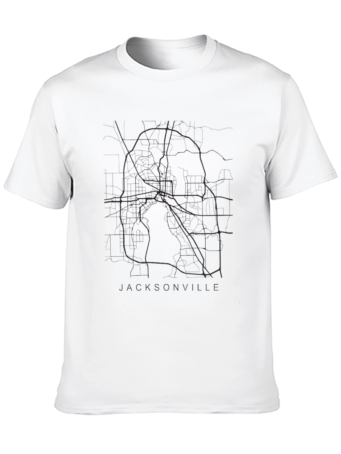 Jacksonville Map T-Shirt - Mens Graphic Tee