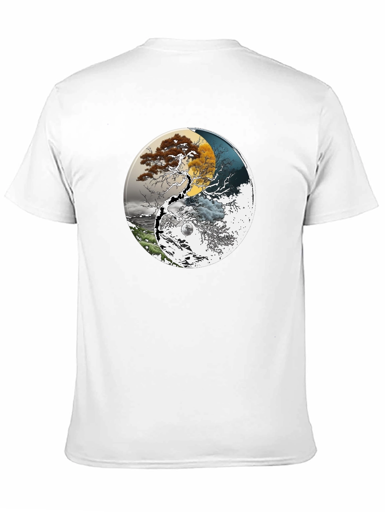 Yin Yang Tree T-Shirt - Day & Night Balance