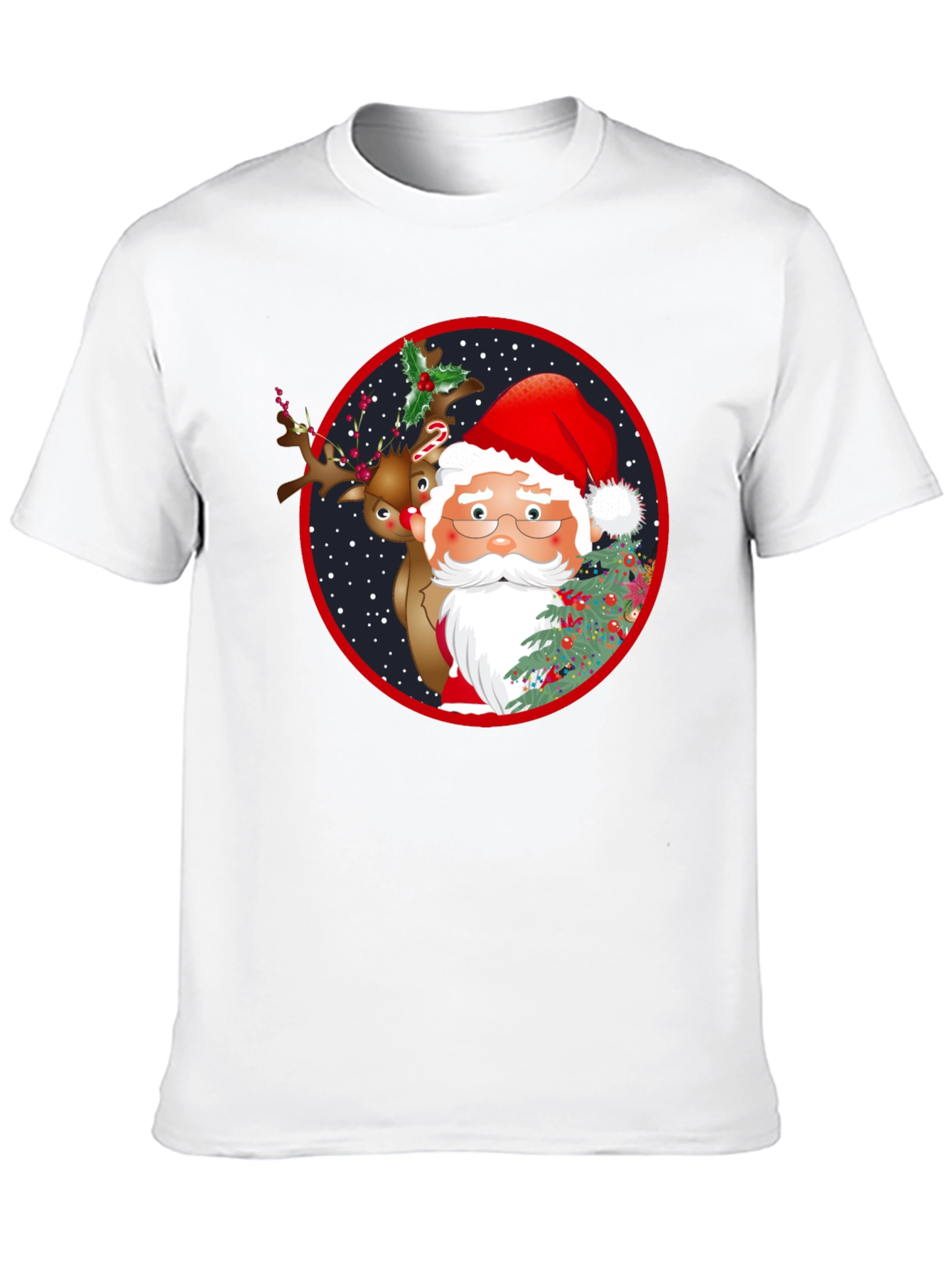 Santa & Reindeer Graphic Tee