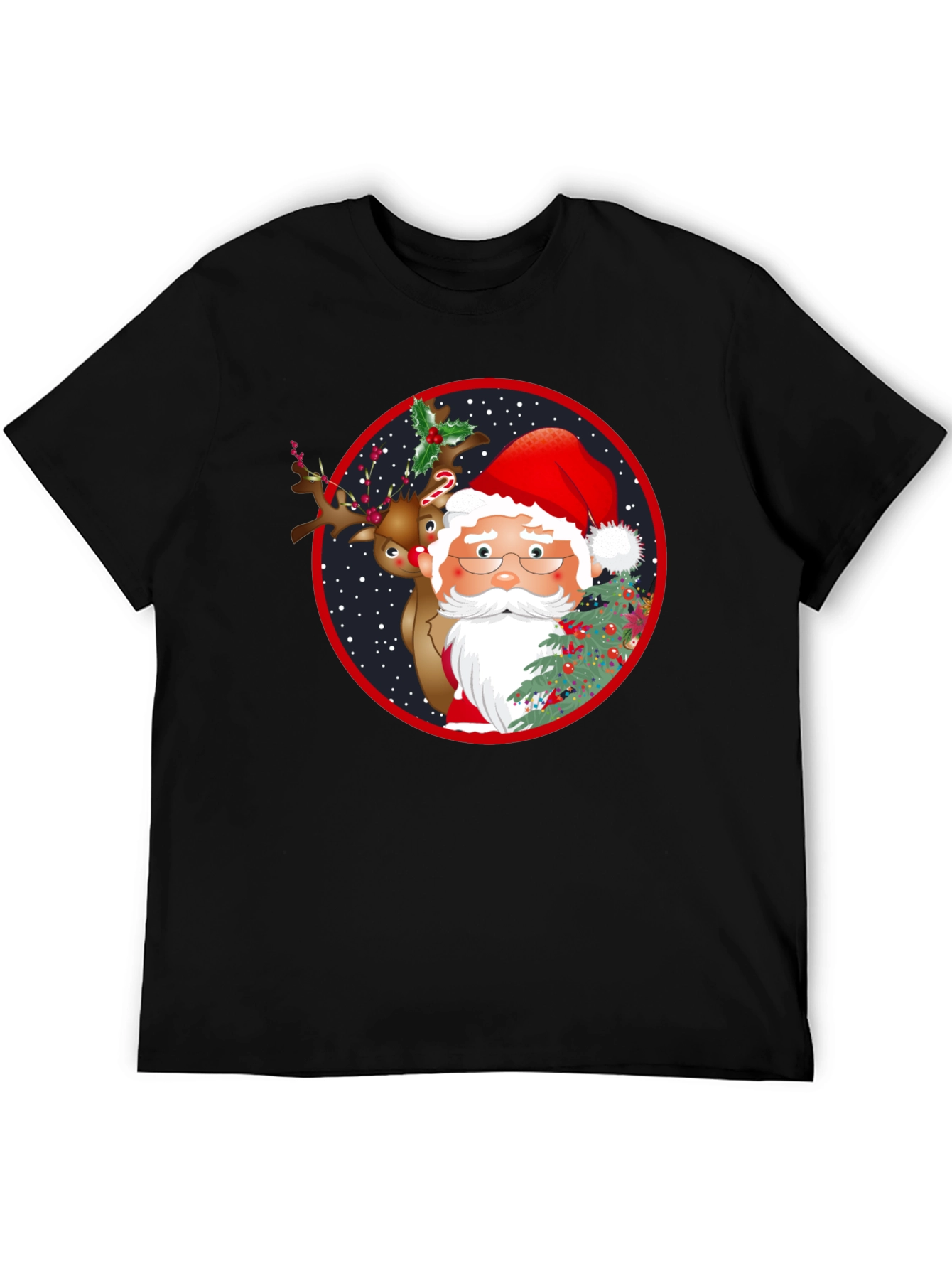 Santa & Reindeer Graphic Tee