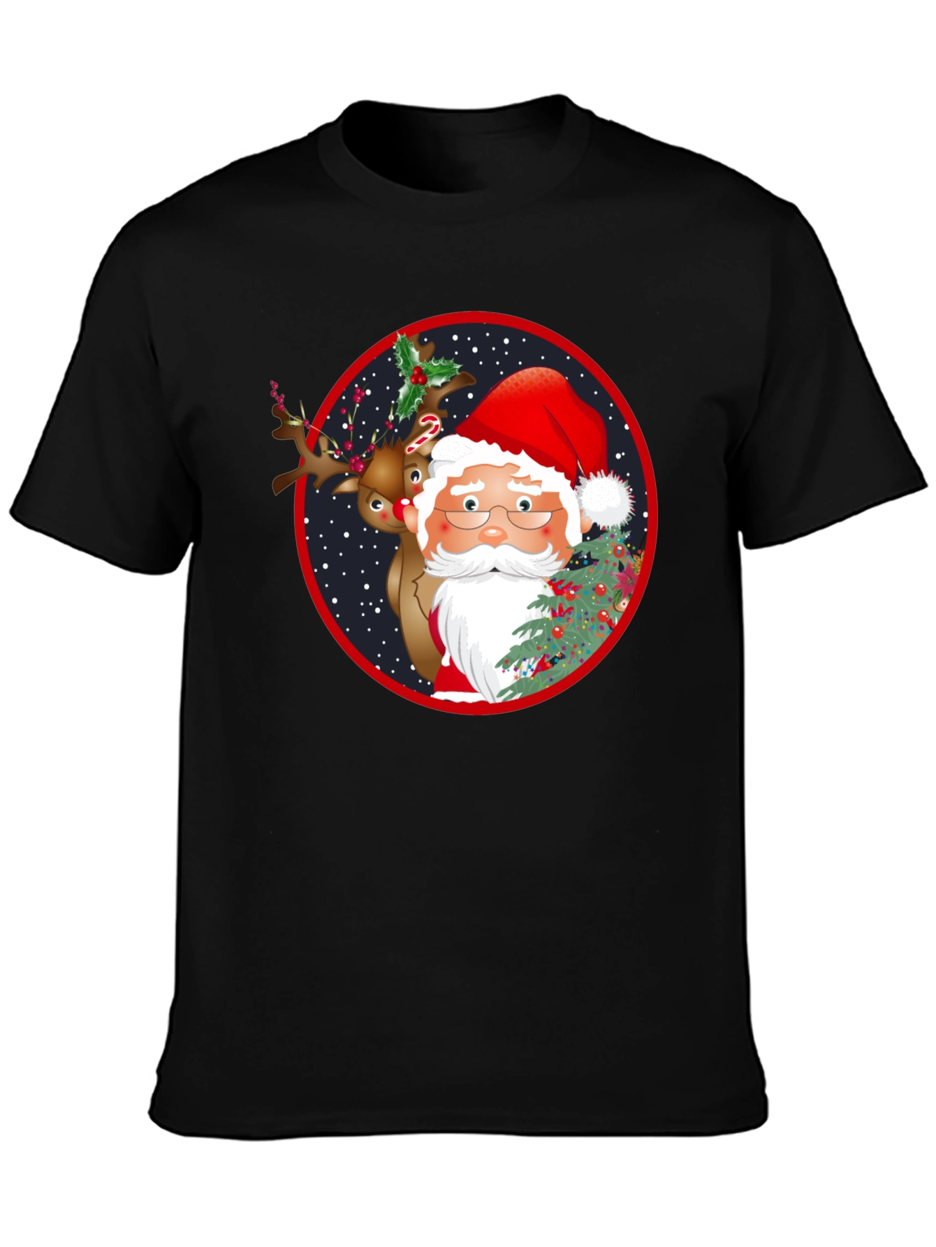 Santa & Reindeer Graphic Tee