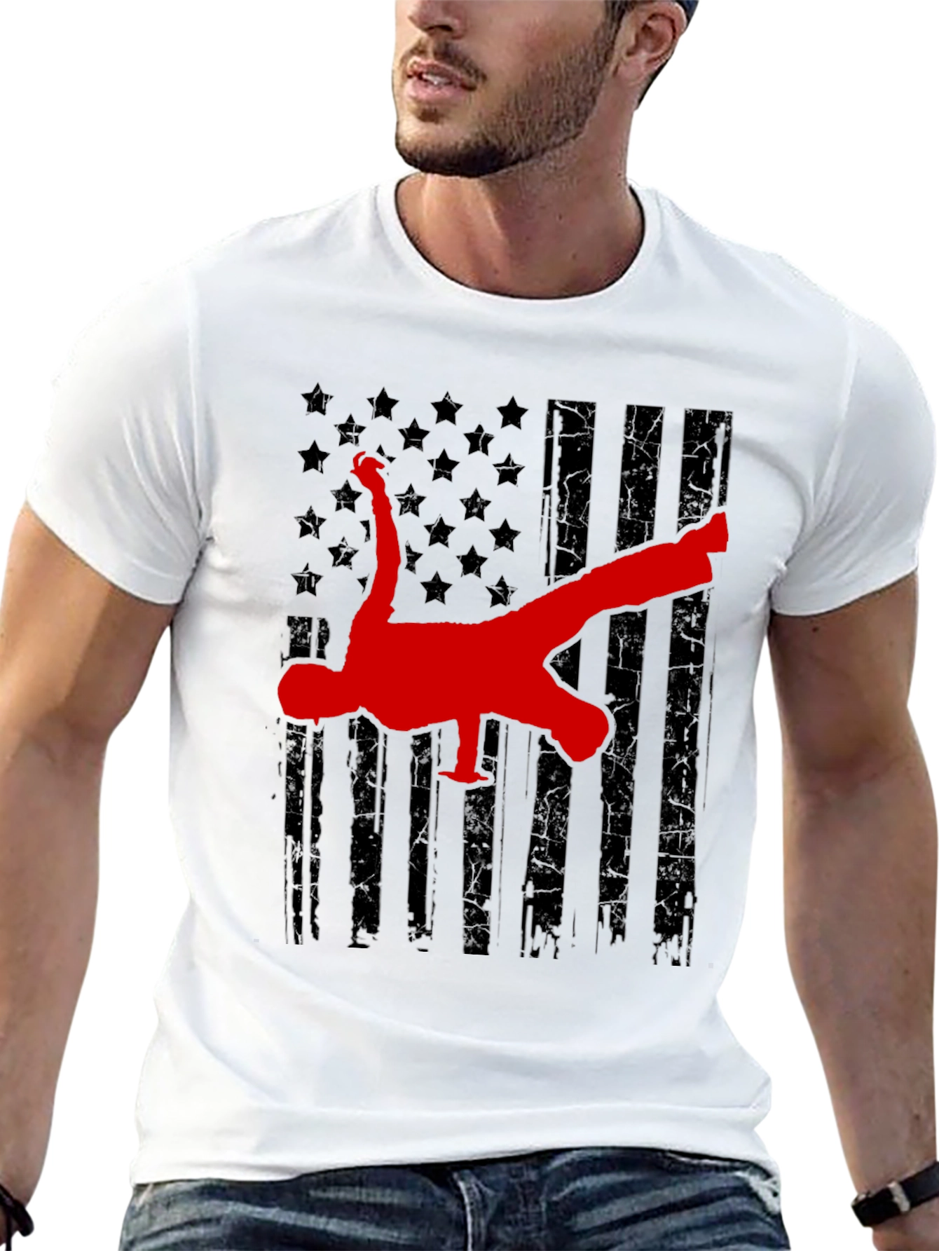 Breakdance American Flag Graphic Tee
