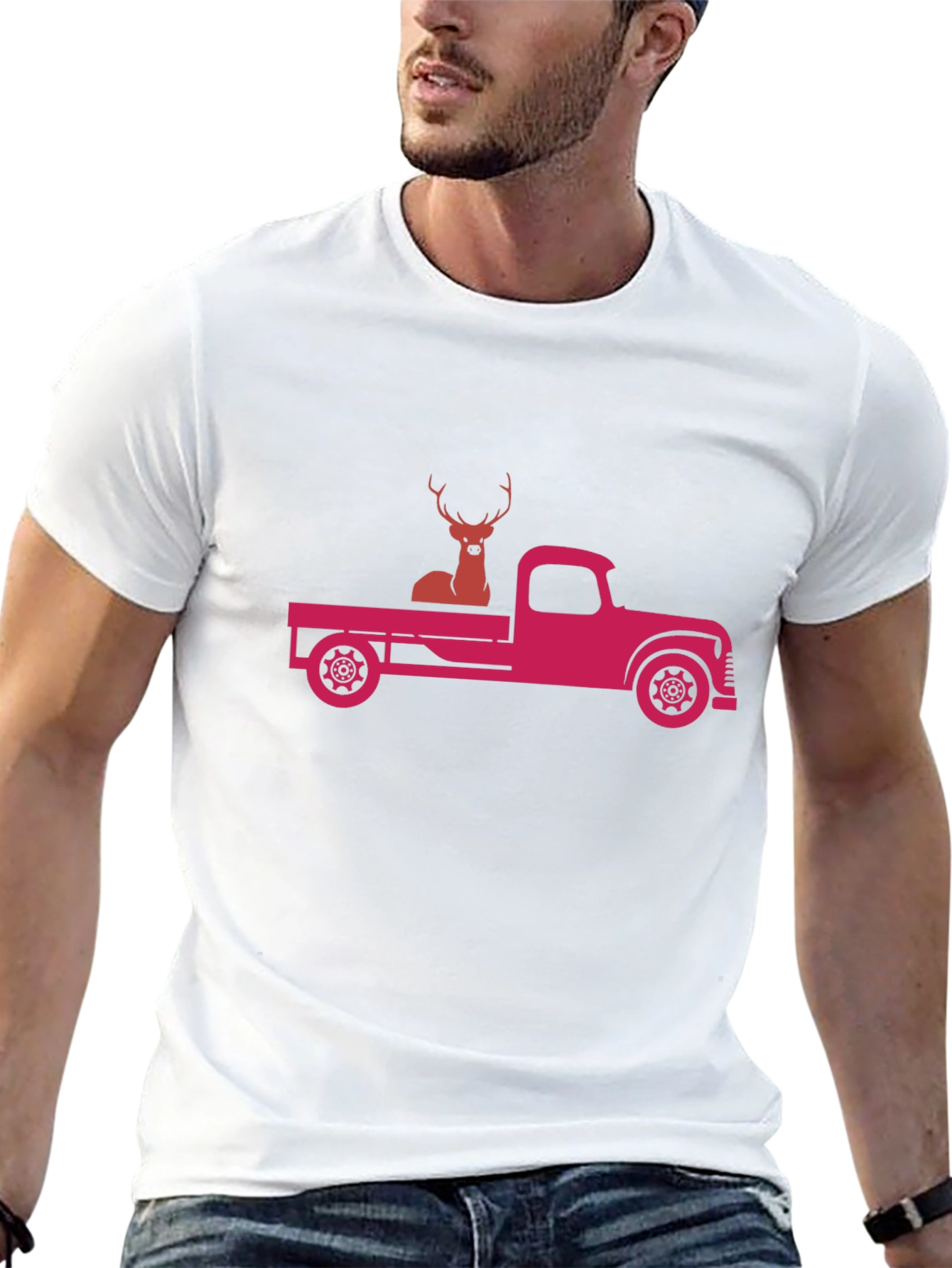Deer in Truck Graphic Tee