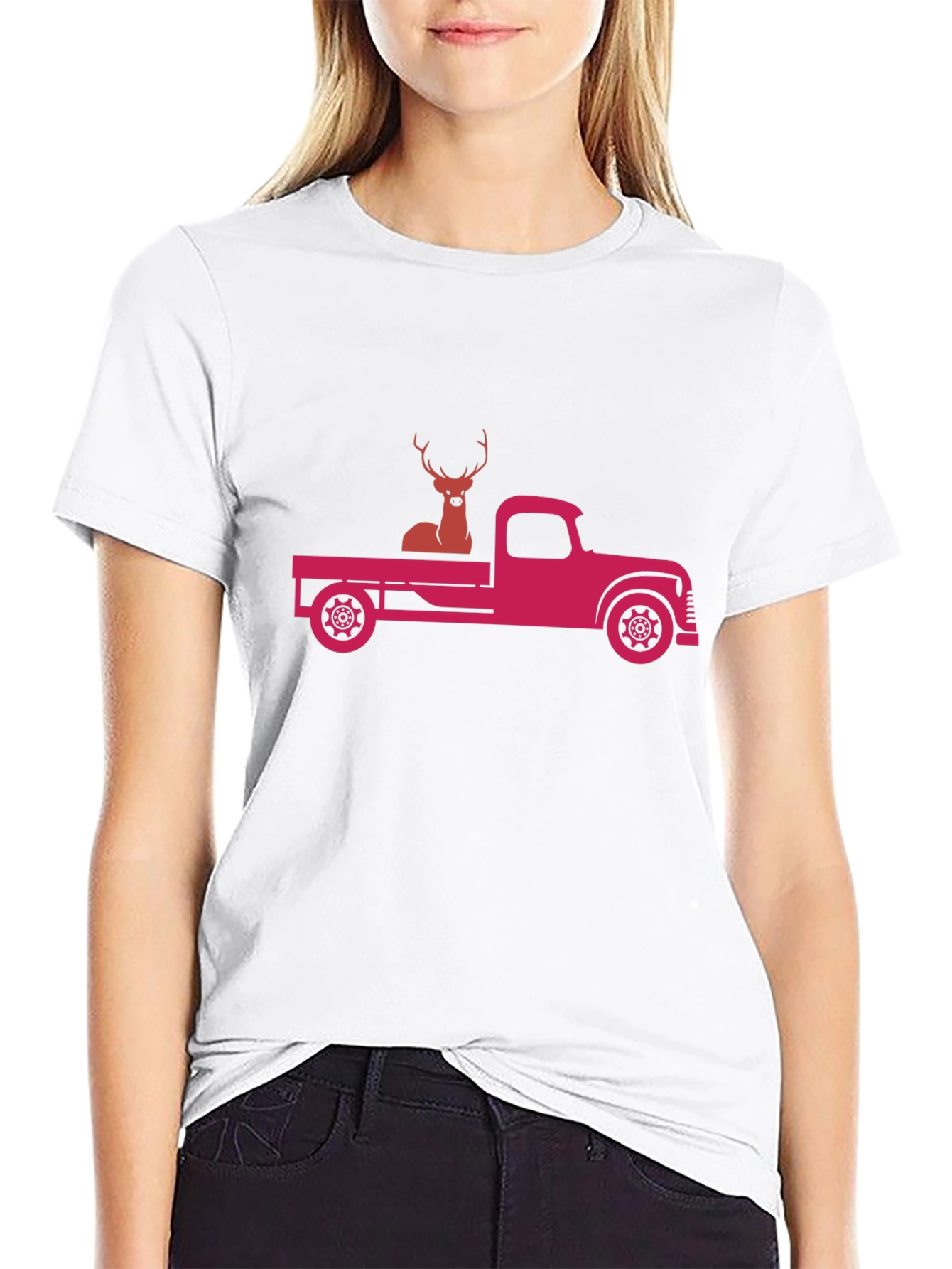 Deer in Truck Graphic Tee