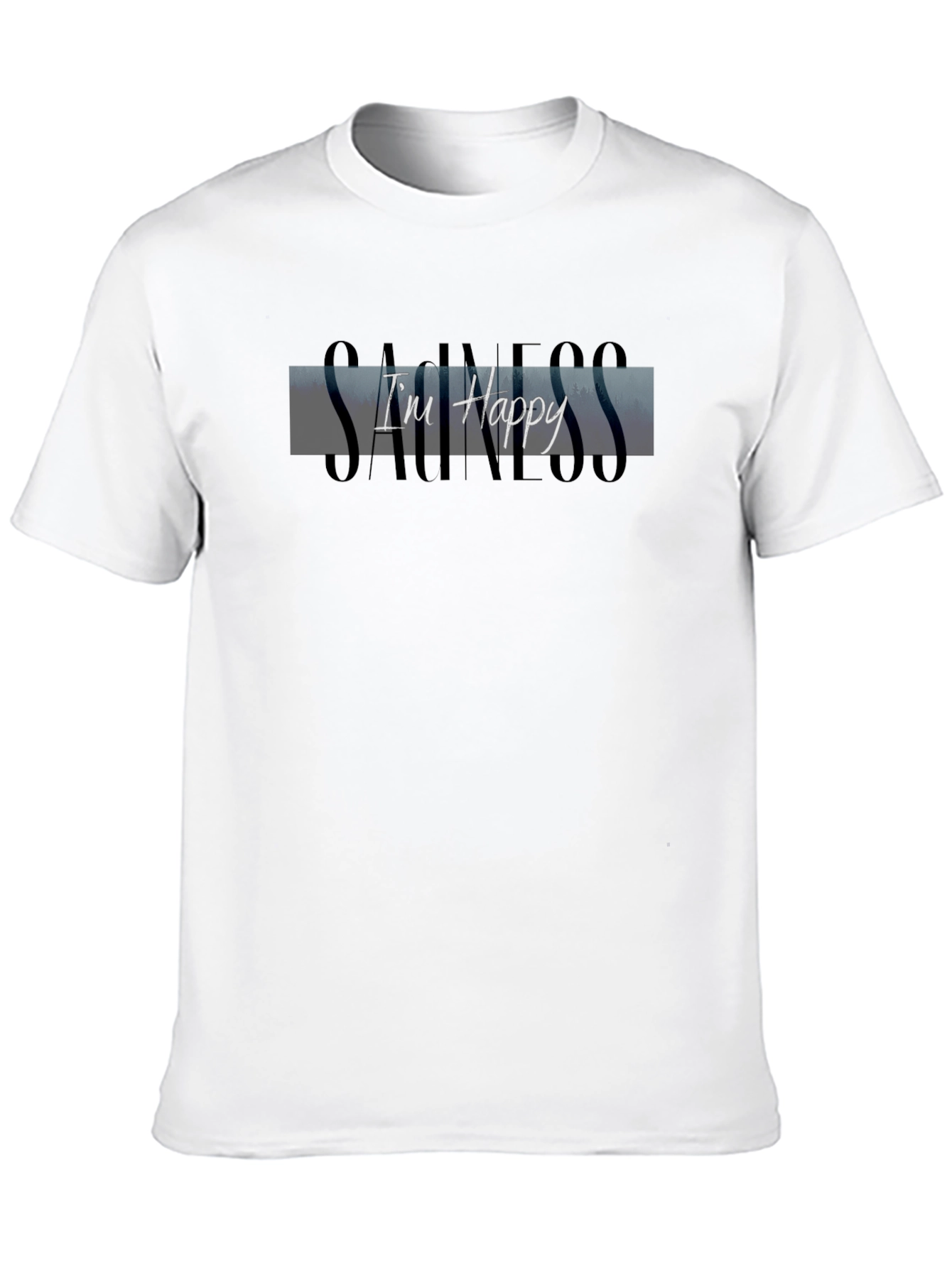 Im Happy T-Shirt - Black Graphic Tee