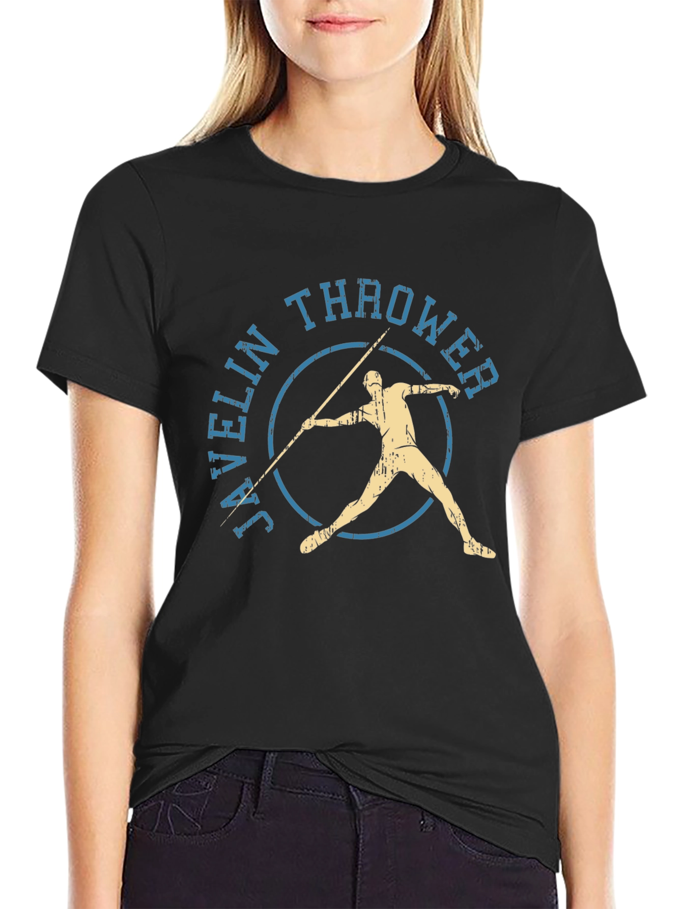 Javelin Thrower Graphic Tee - Athletic Sport Shirt