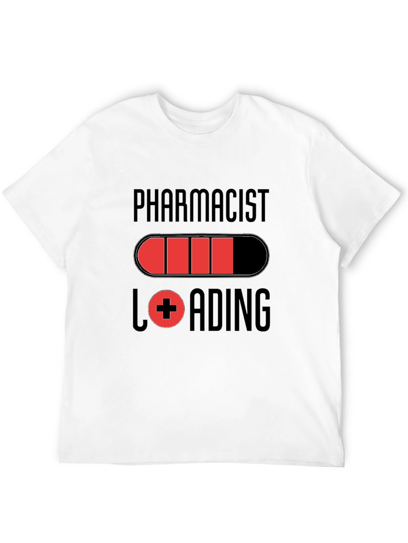 Pharmacist Loading Graphic T-Shirt - Black Cotton Tee