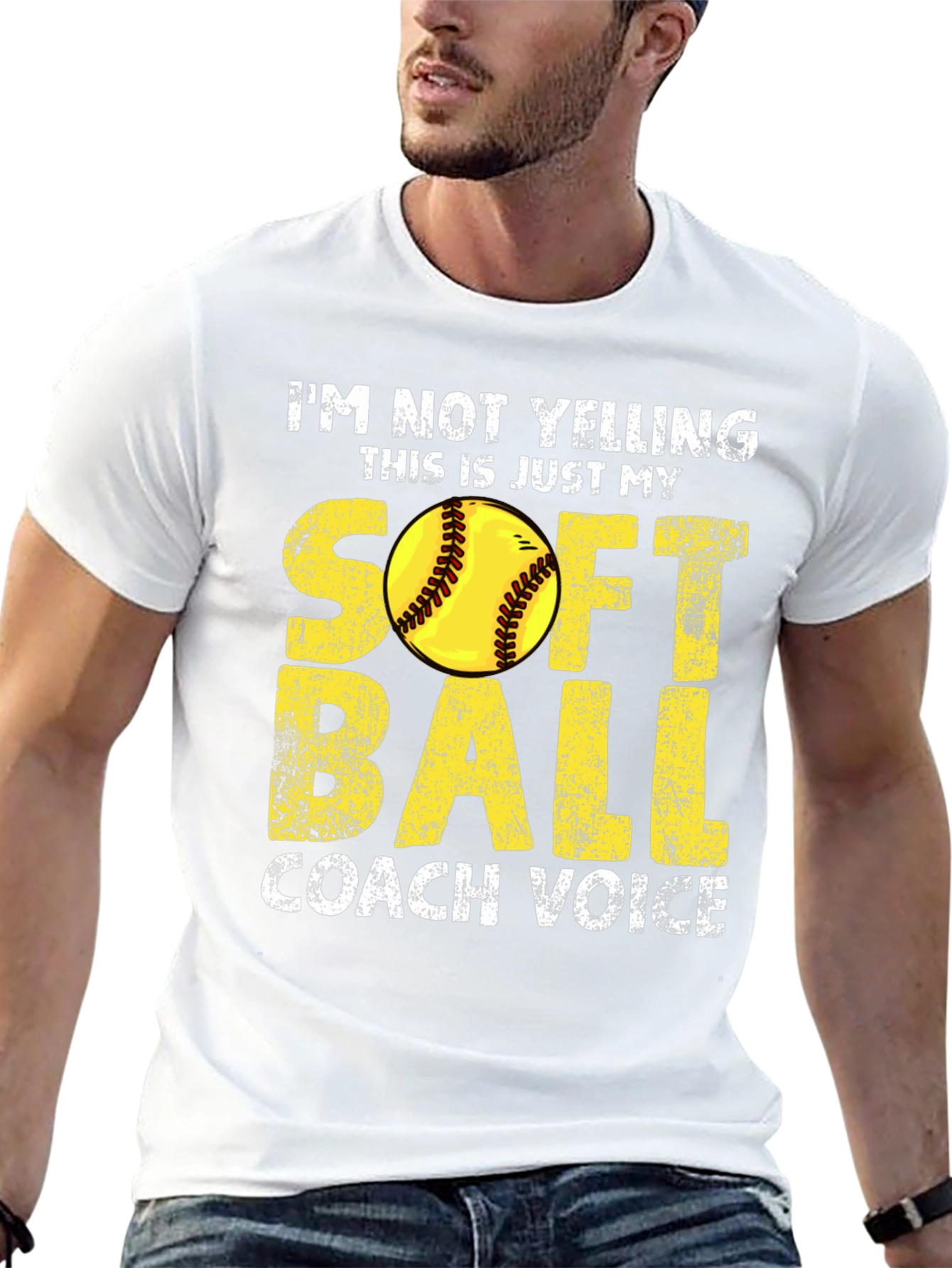 Softball Coach Voice T-Shirt - Funny Coaching Tee