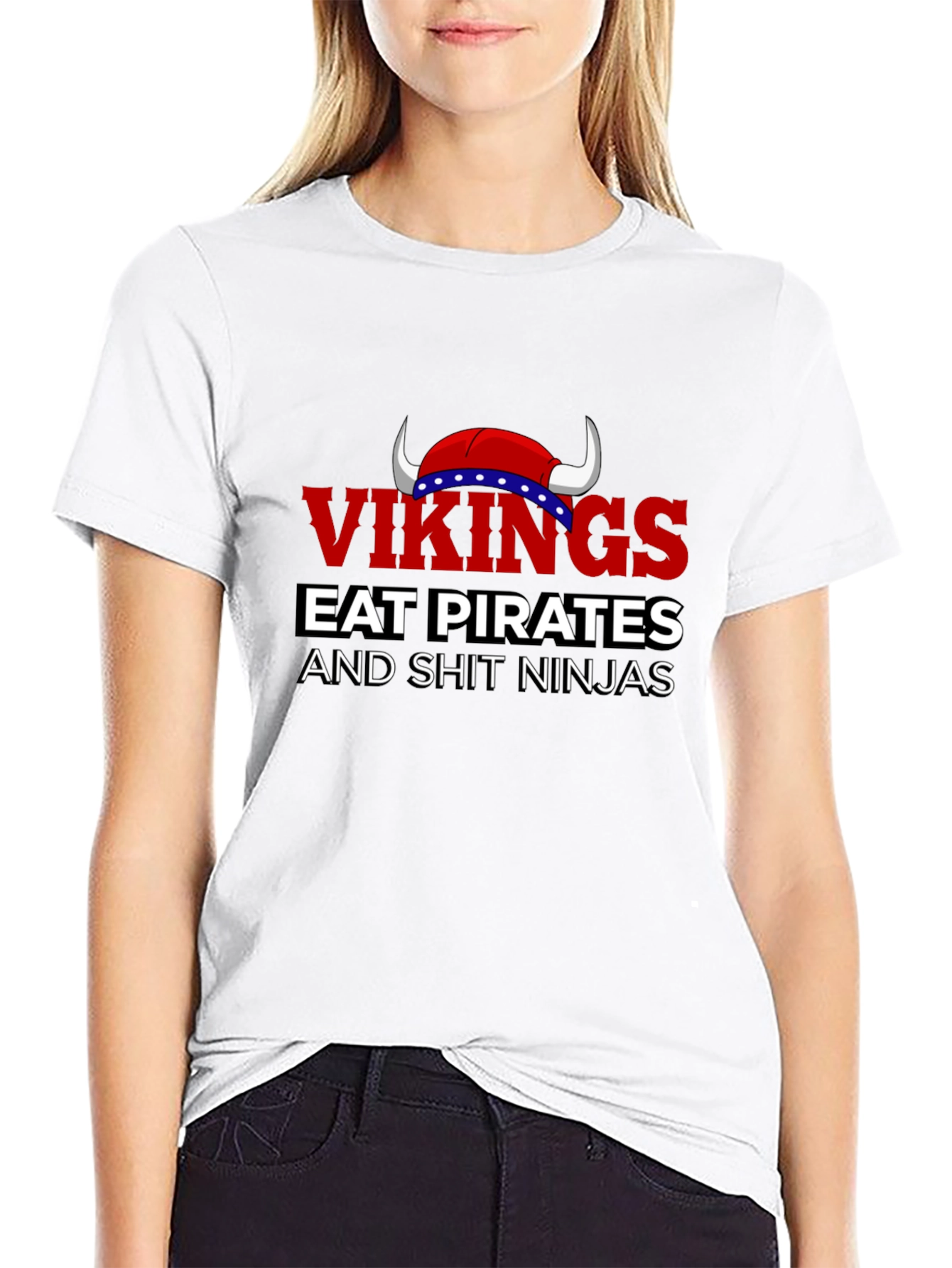 Vikings Eat Pirates Funny T-Shirt