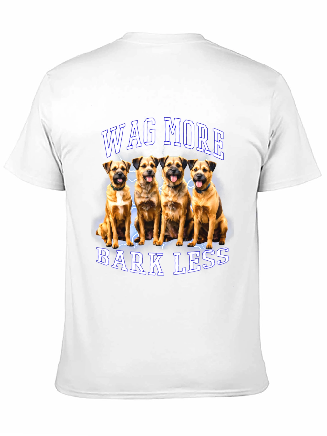 Wag More Bark Less Dog Graphic T-Shirt