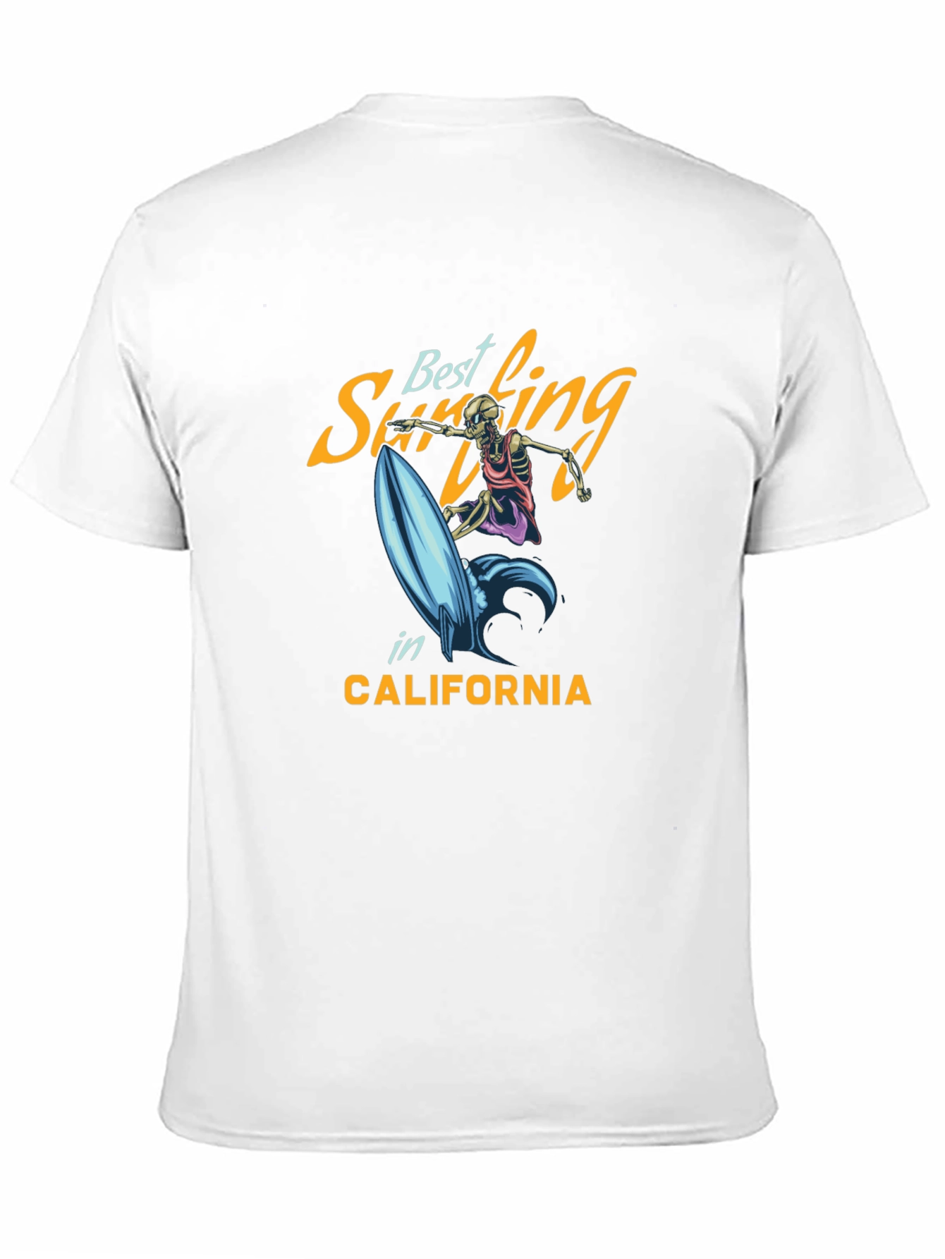 Best Surfing in California Black T-Shirt