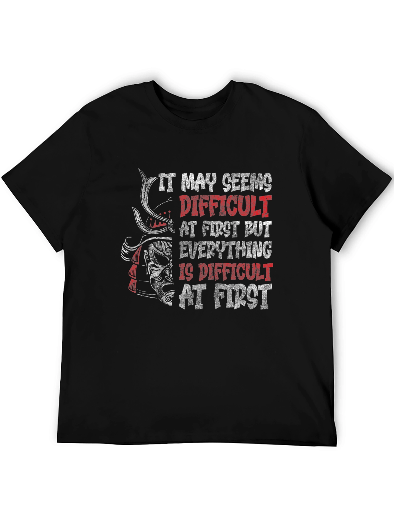 Samurai Warrior Motivational Graphic T-Shirt