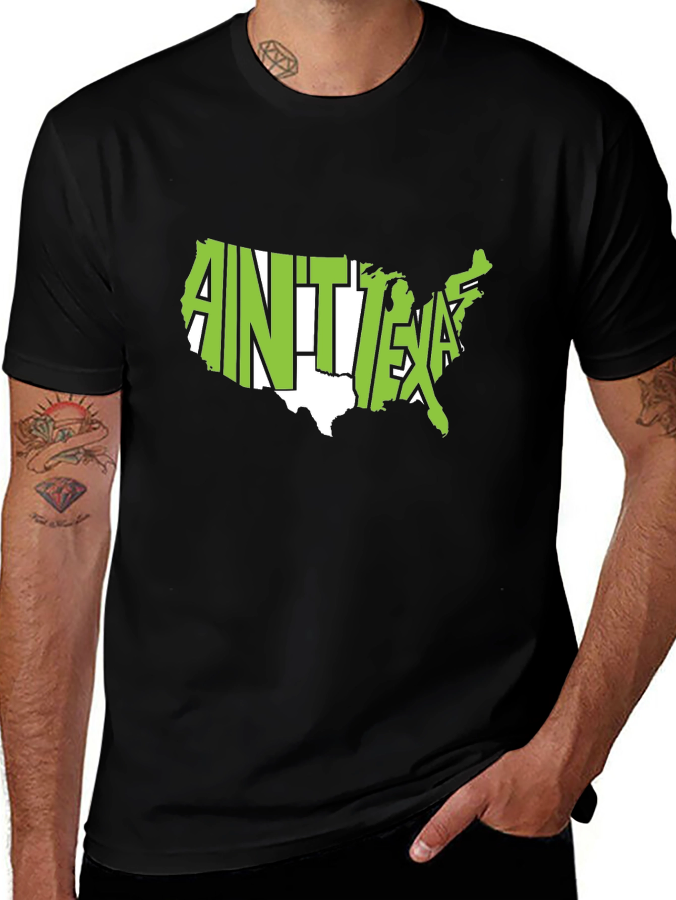 Aint Texas USA Map Graphic T-Shirt