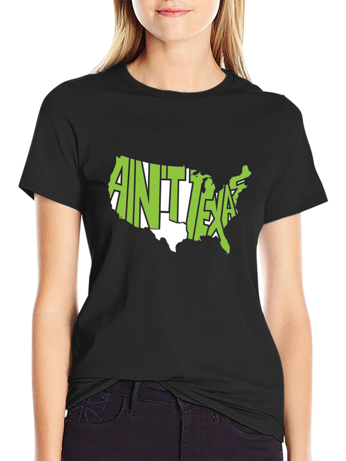 Aint Texas USA Map Graphic T-Shirt