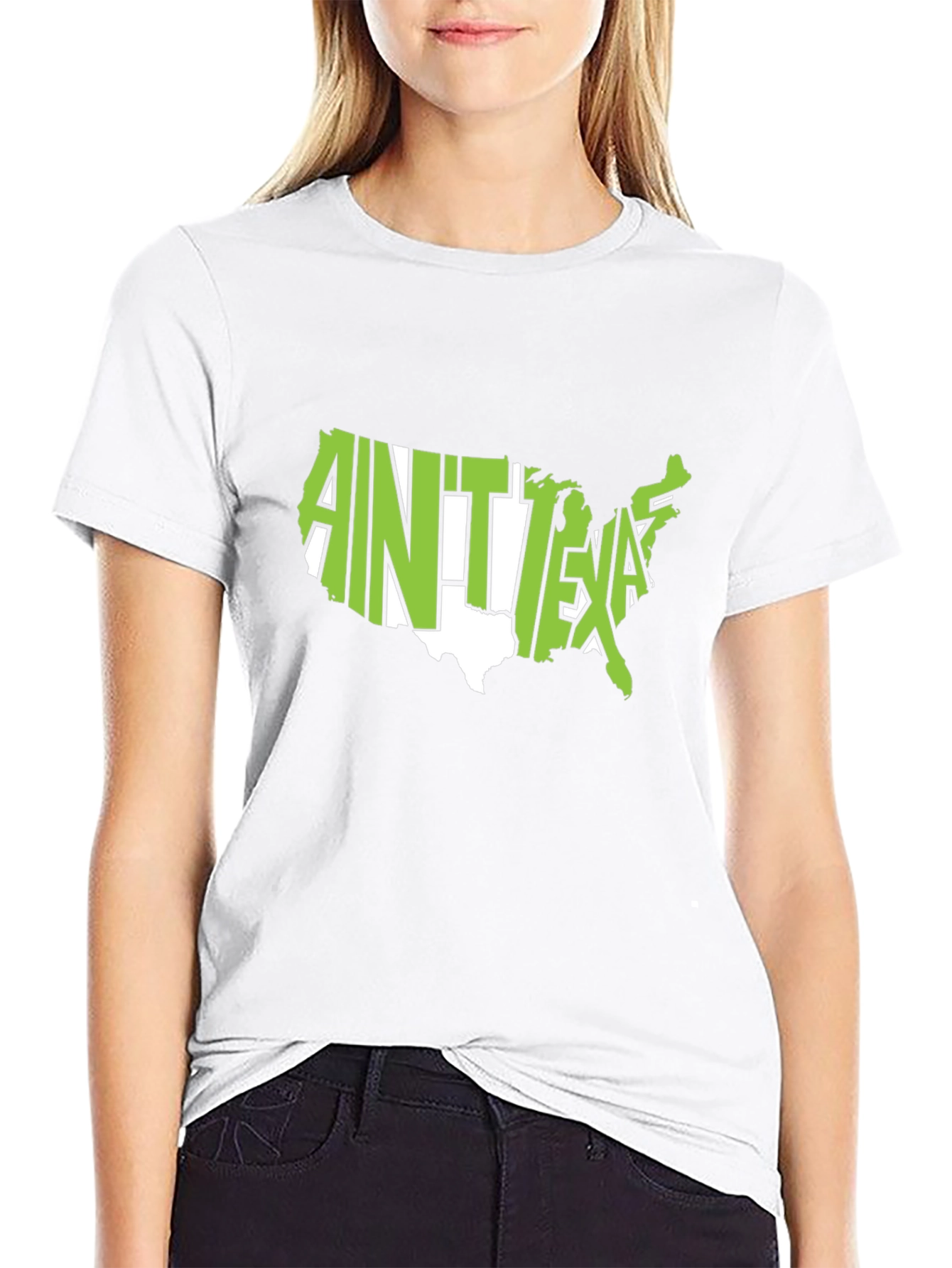 Aint Texas USA Map Graphic T-Shirt