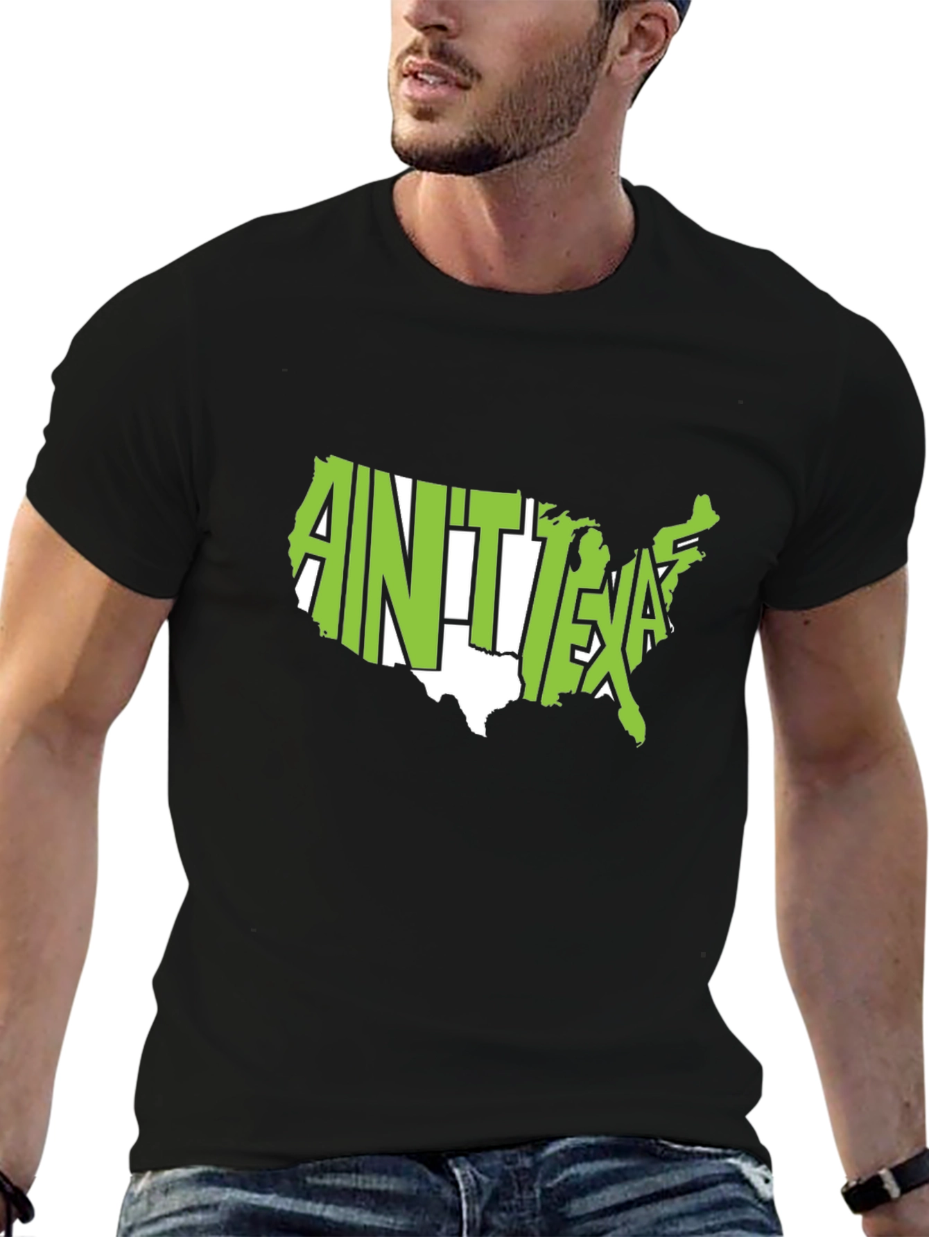Aint Texas USA Map Graphic T-Shirt