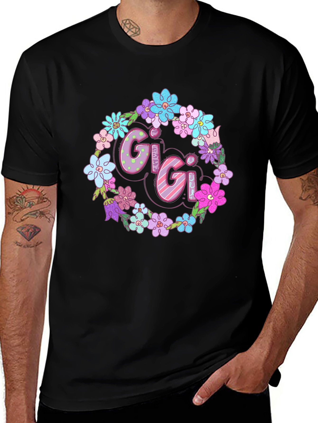 Gigi Floral Wreath Graphic T-Shirt