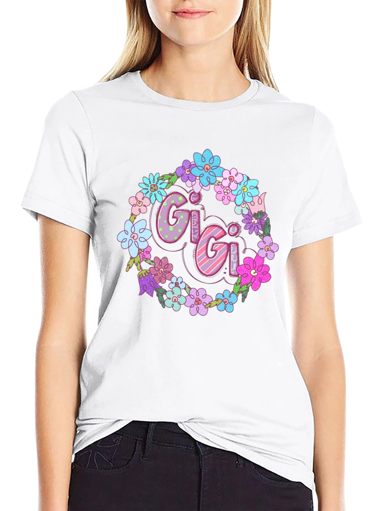 Gigi Floral Wreath Graphic T-Shirt