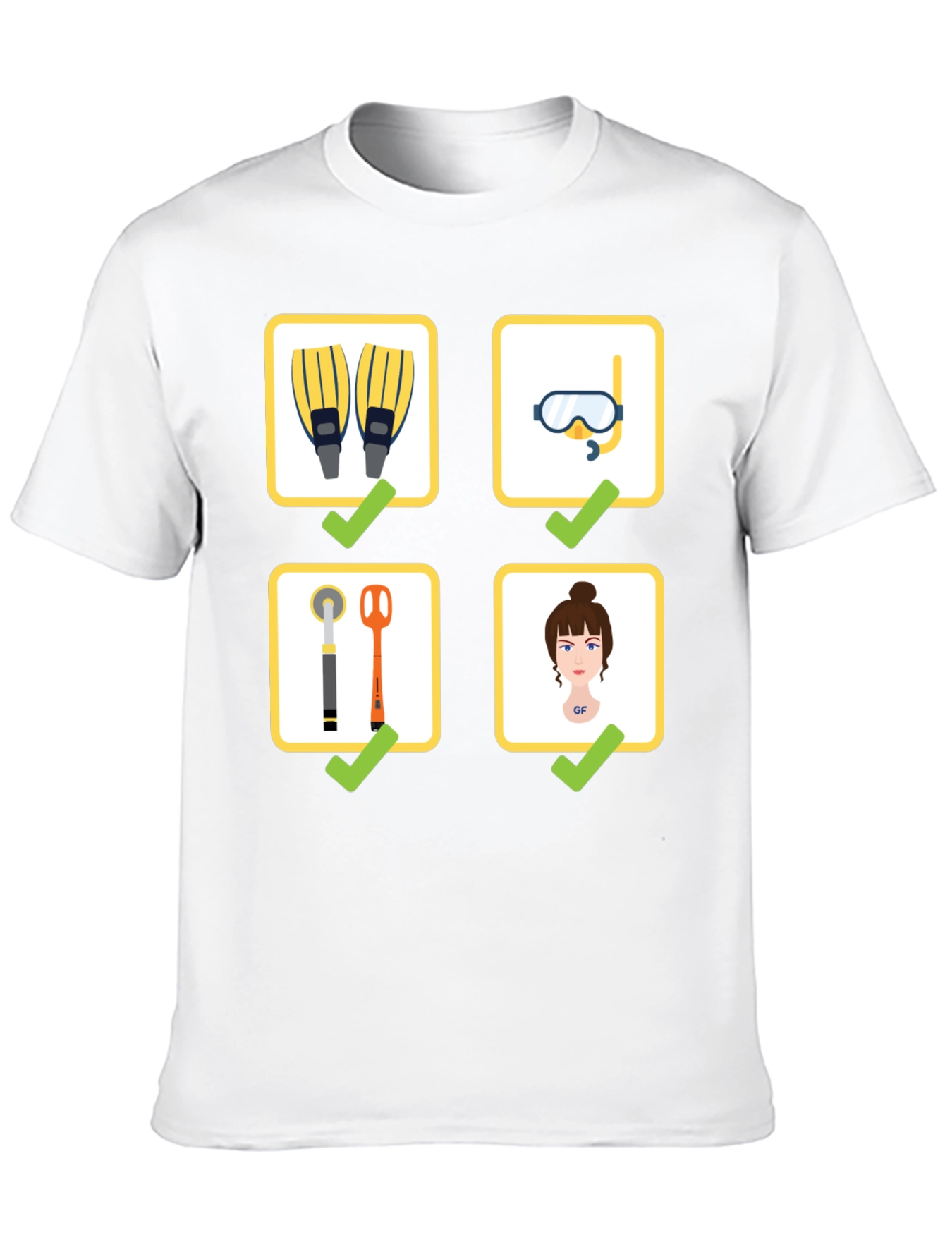 Diving Checklist T-Shirt - Dive Essentials Tee