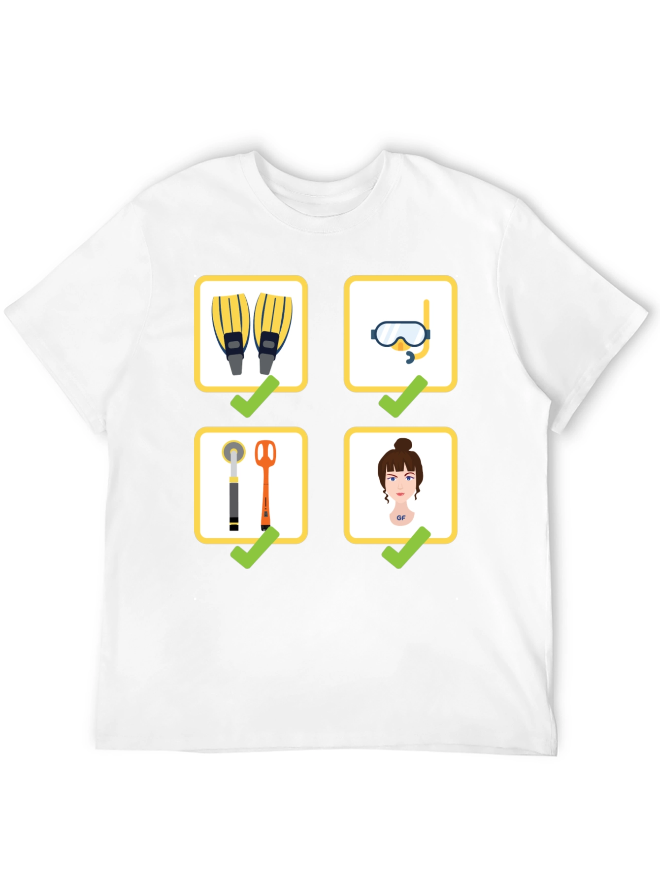 Diving Checklist T-Shirt - Dive Essentials Tee