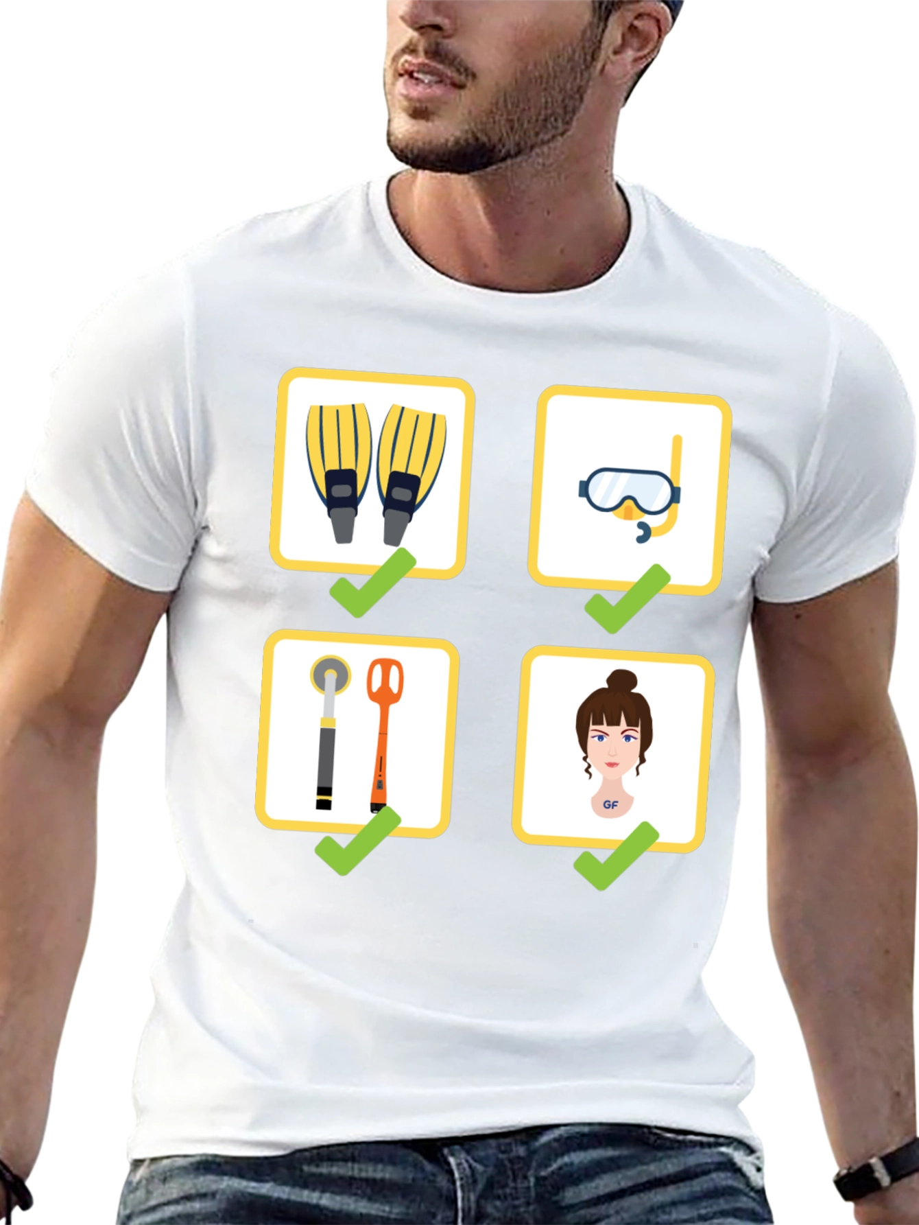Diving Checklist T-Shirt - Dive Essentials Tee