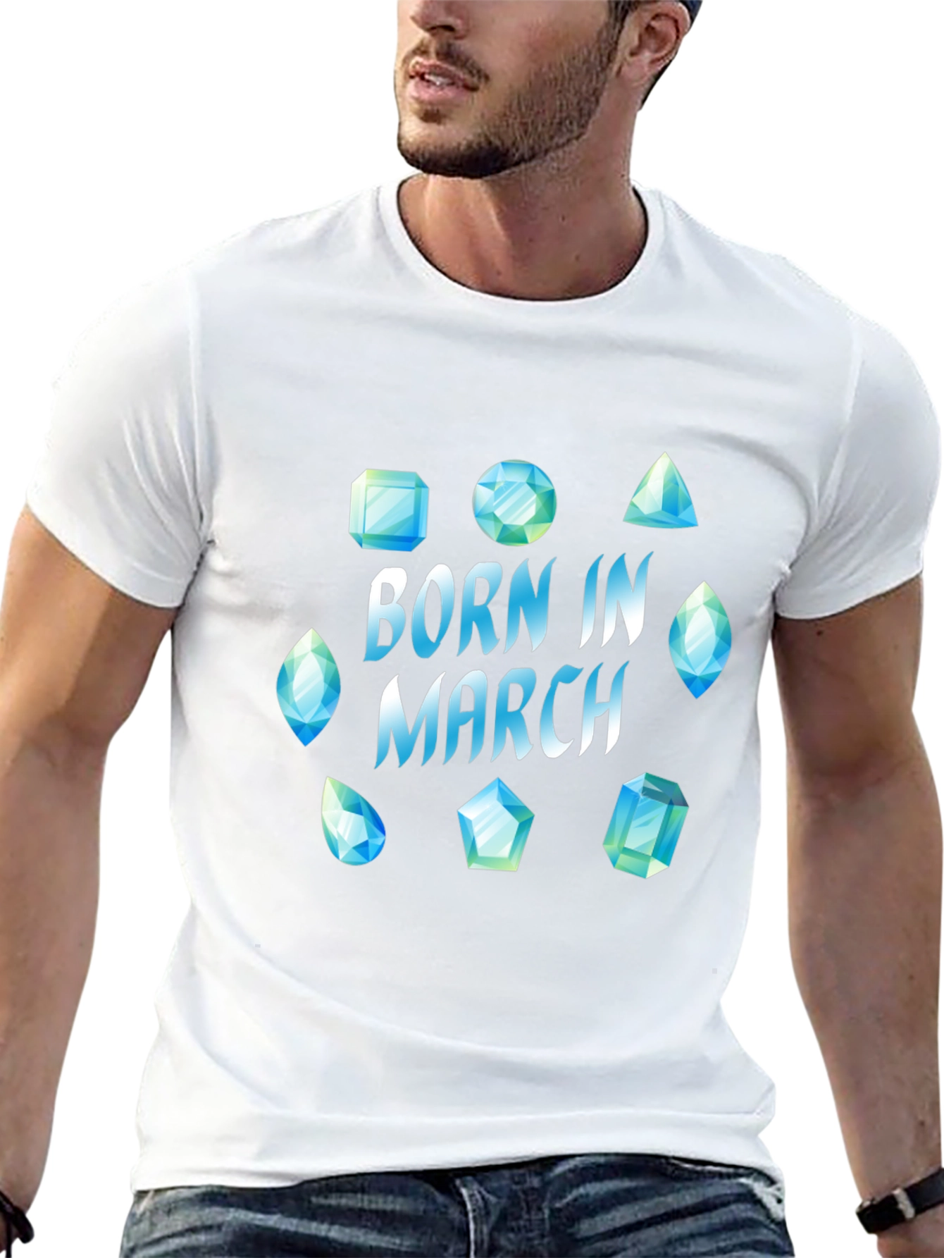 Born in March Gemstone T-Shirt