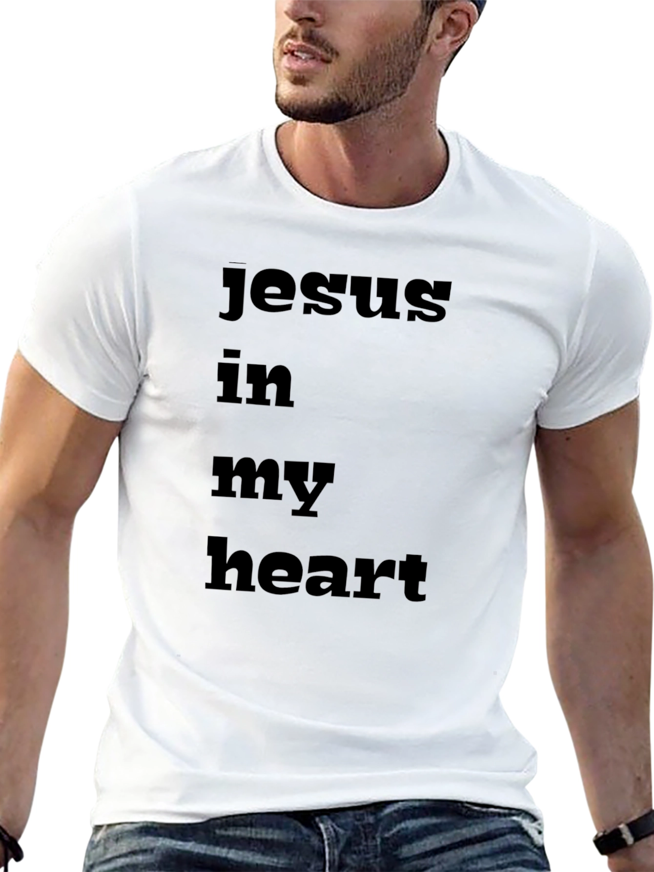 Jesus in My Heart Black T-Shirt