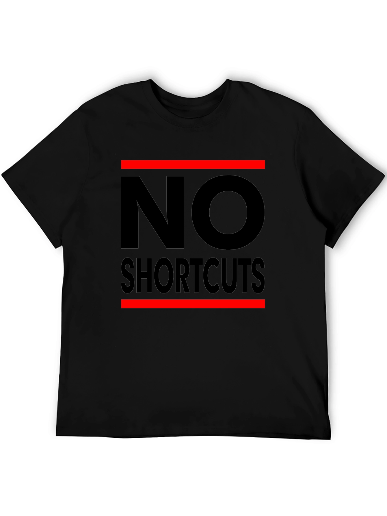 No Shortcuts Black Graphic T-Shirt