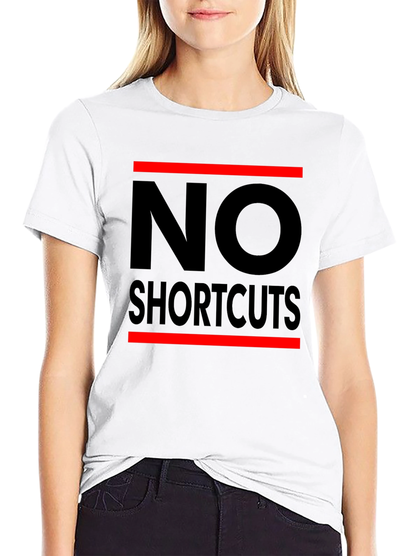 No Shortcuts Black Graphic T-Shirt