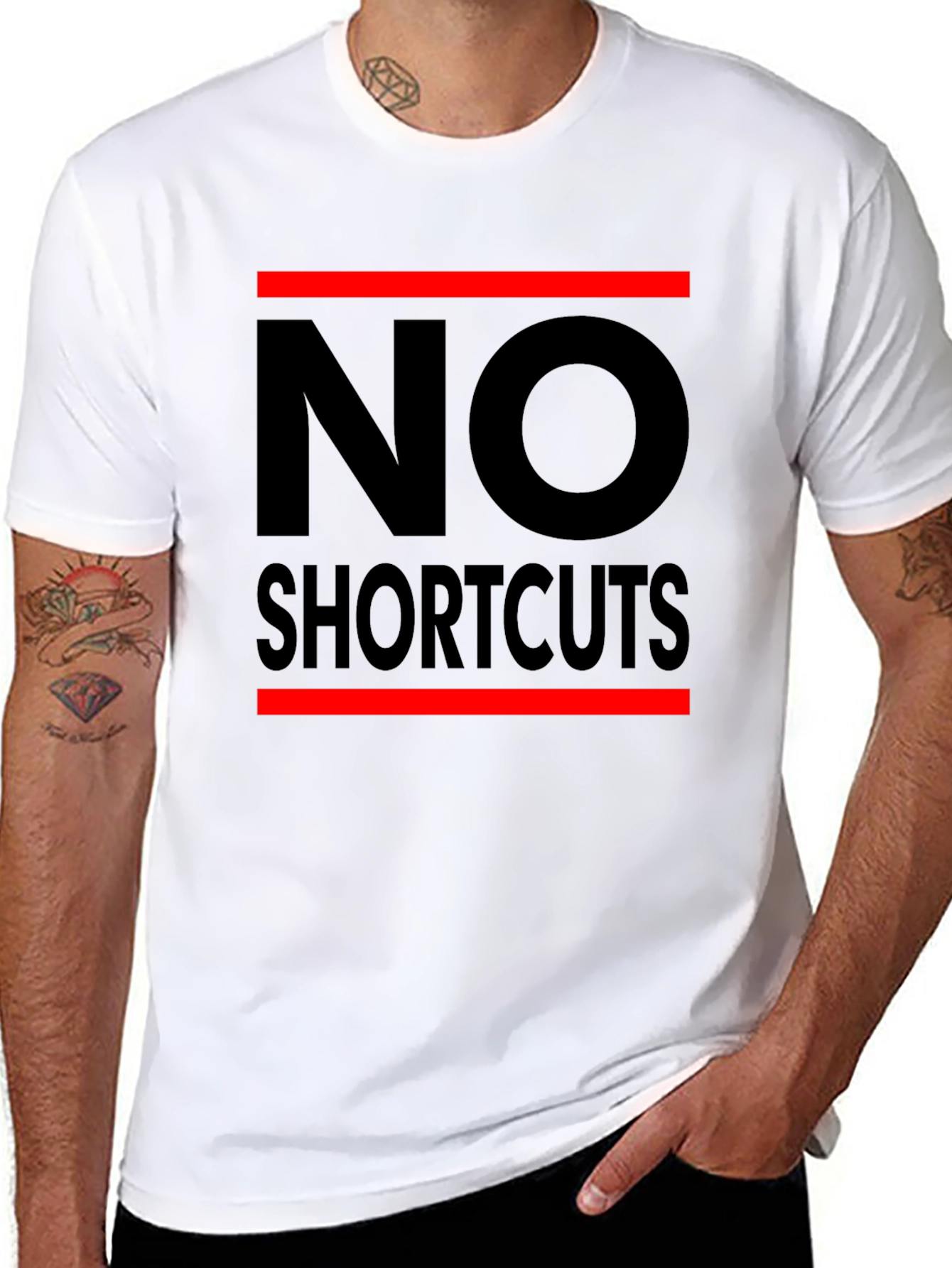 No Shortcuts Black Graphic T-Shirt